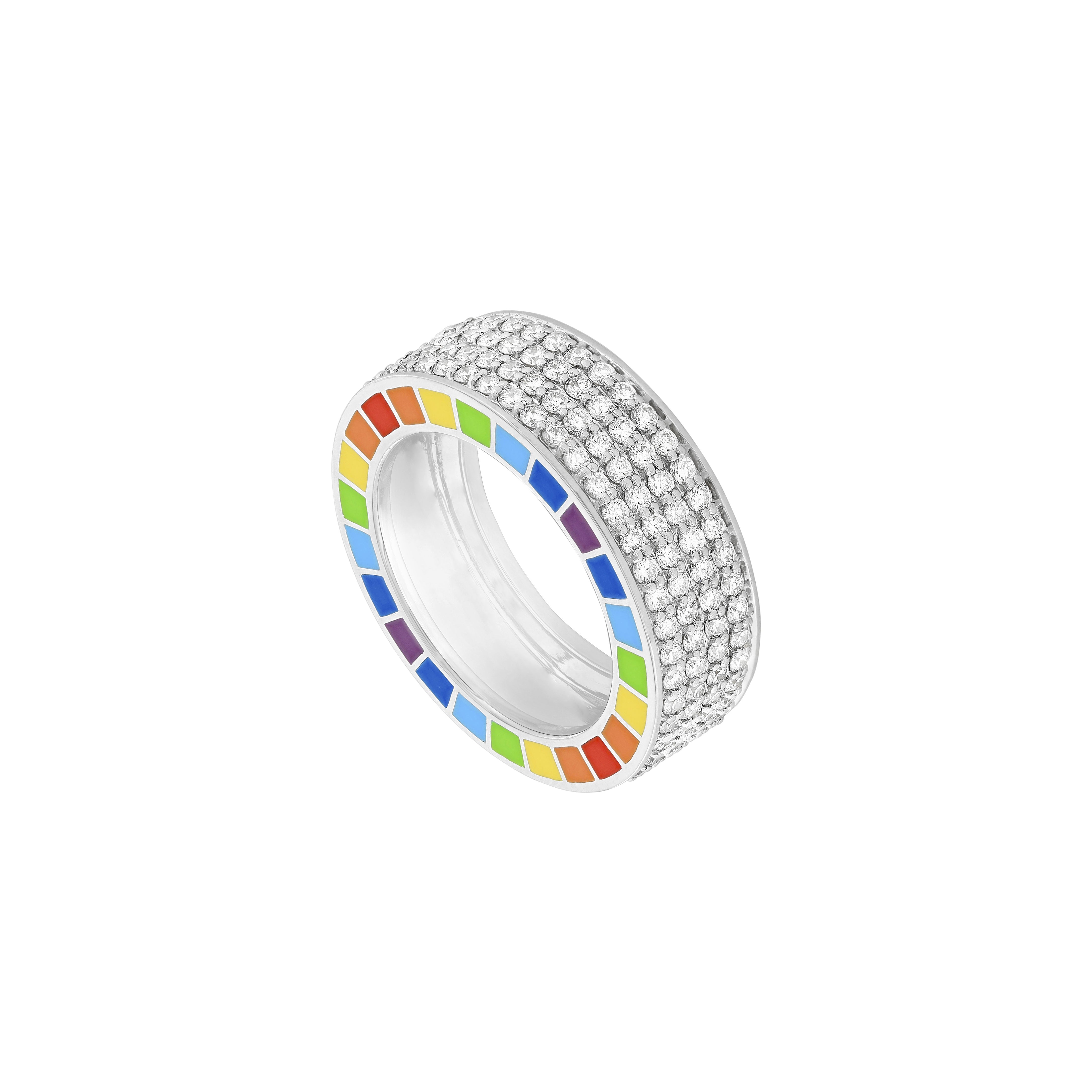 Me White Gold Full Diamond Ring — фото 2