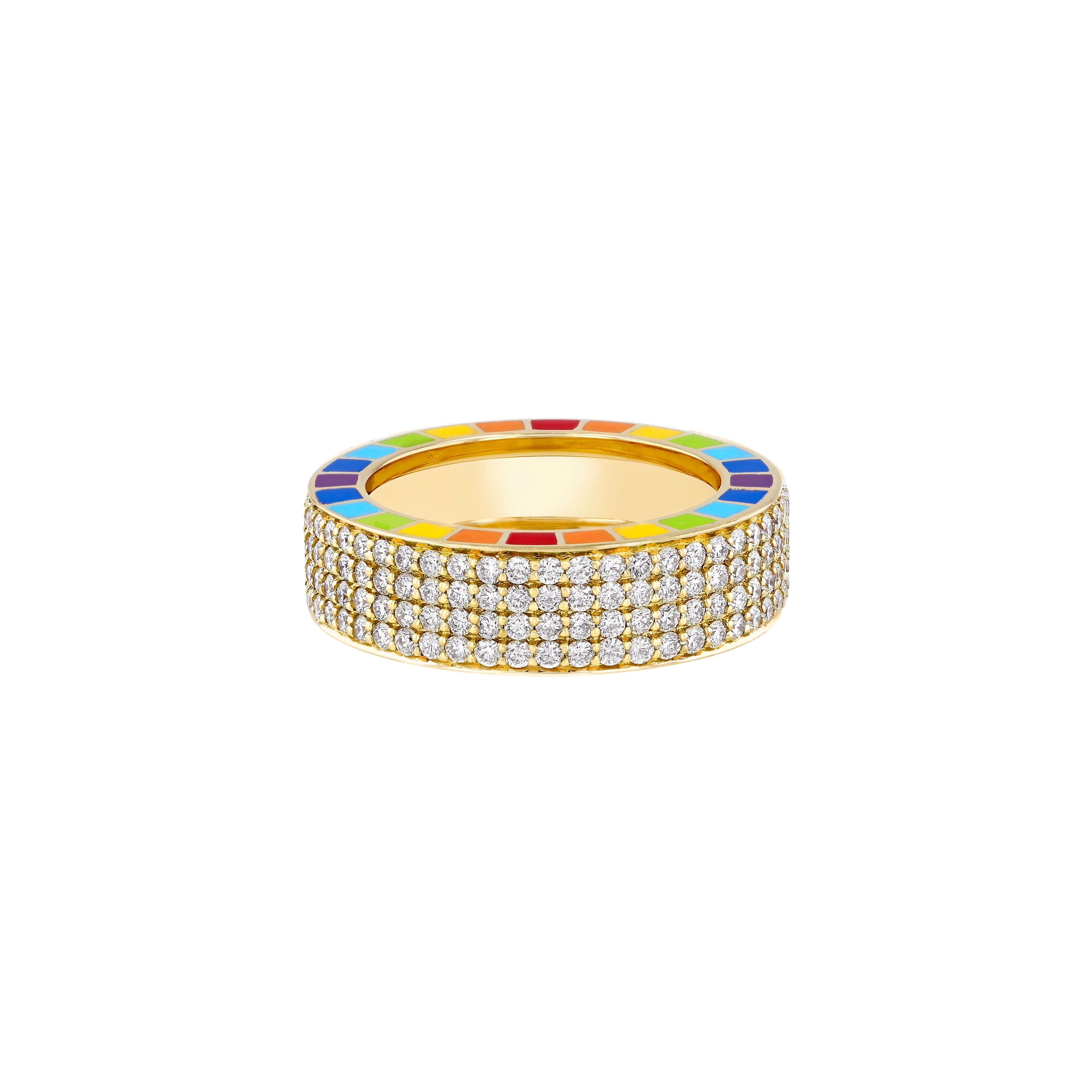 Me Yellow Gold Full Diamond Ring