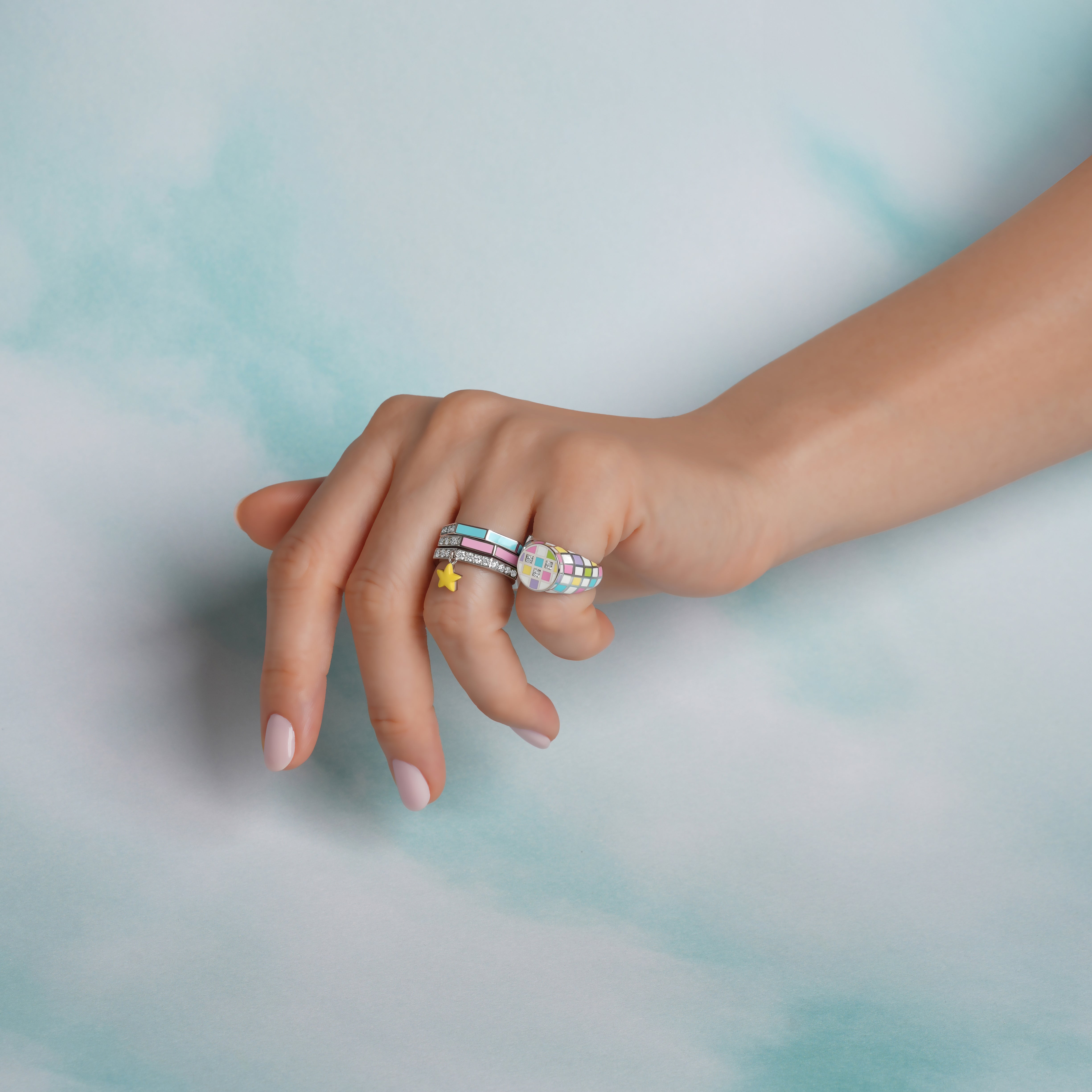 Fingers Crossed Pink White Gold — фото 4