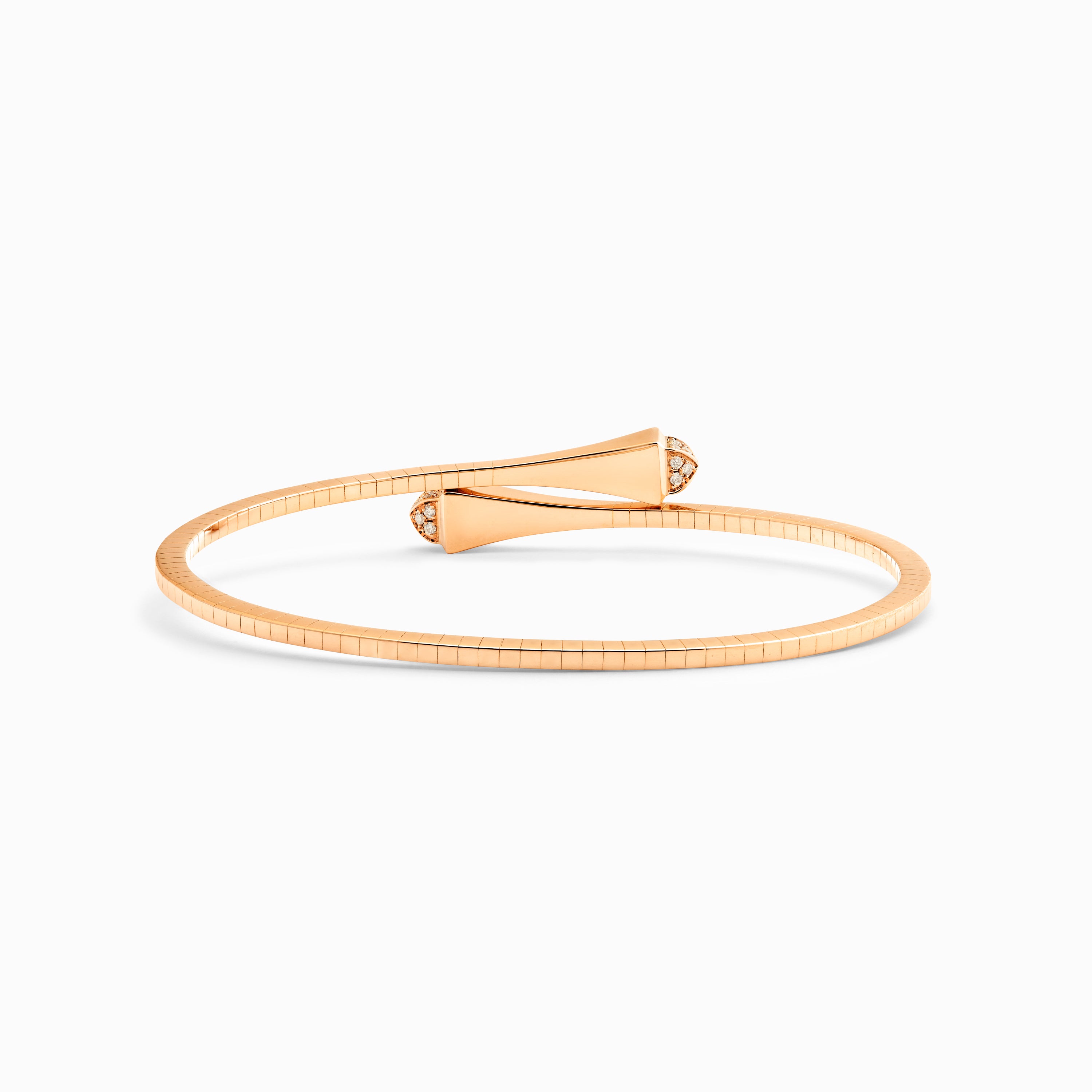Cleo Gold Slim Slip-On Bracelet with Diamond Pyramids — фото 3