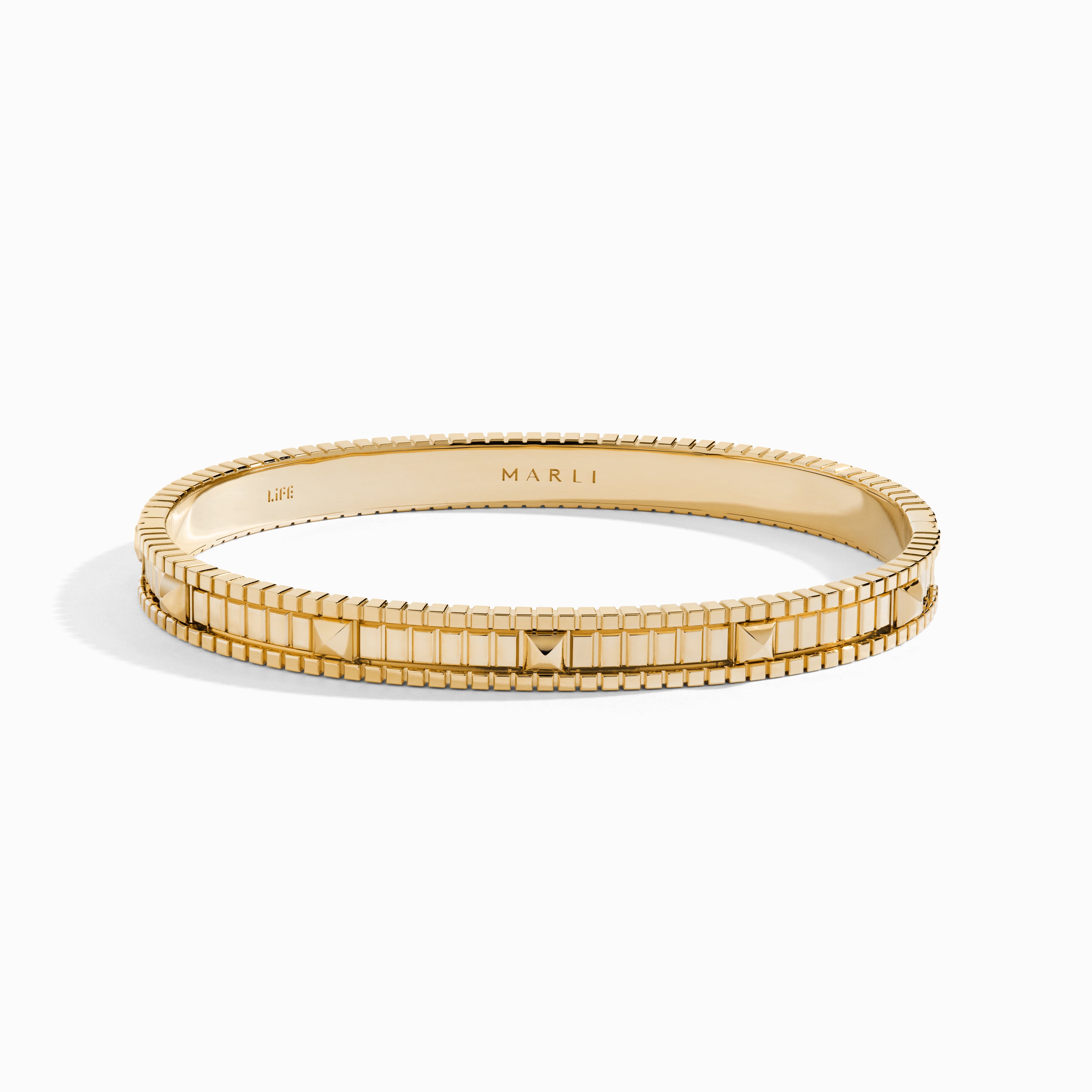 LIFE Gold Hinged Bangle — фото 2