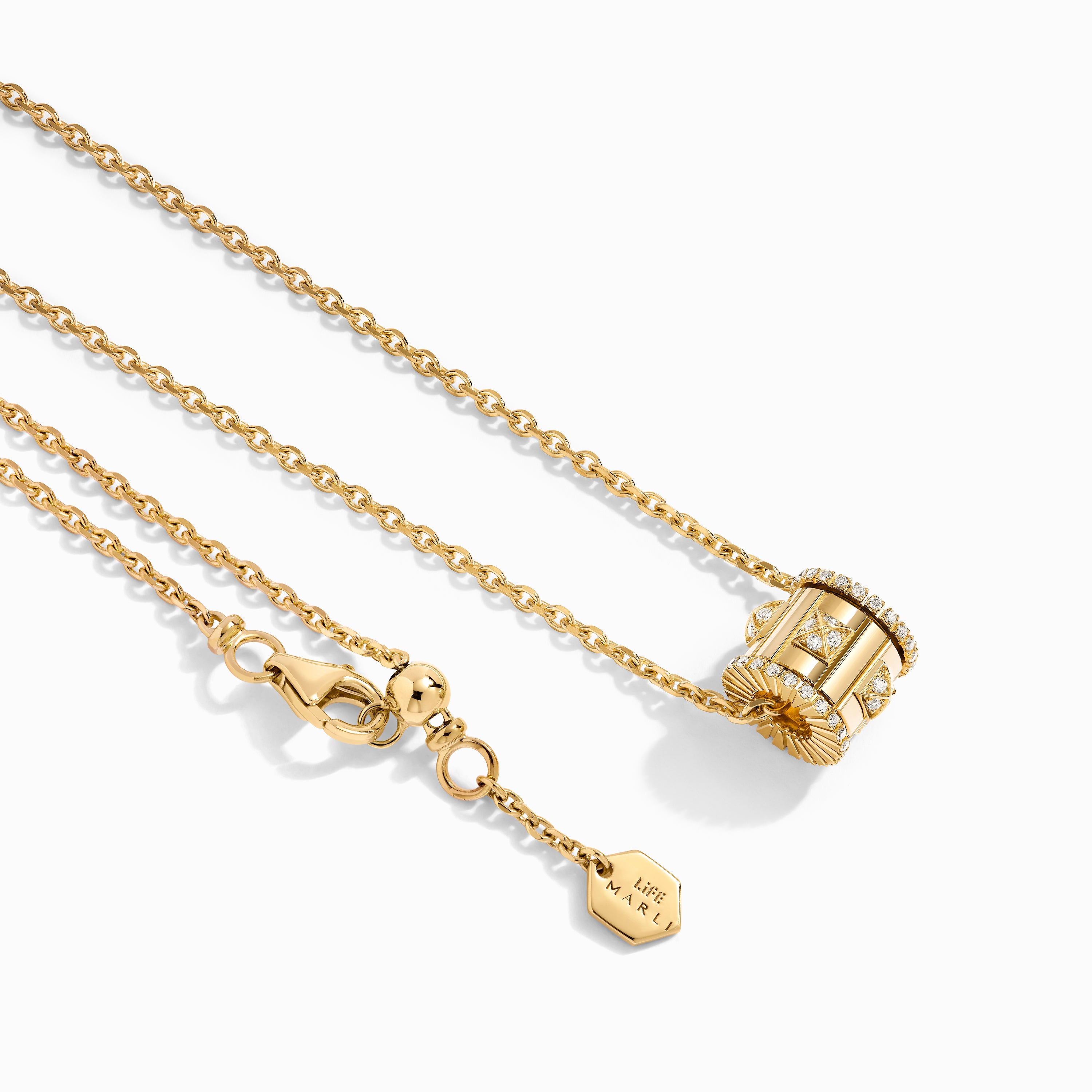 LIFE Full Diamond Spinning Pendant Necklace — фото 2