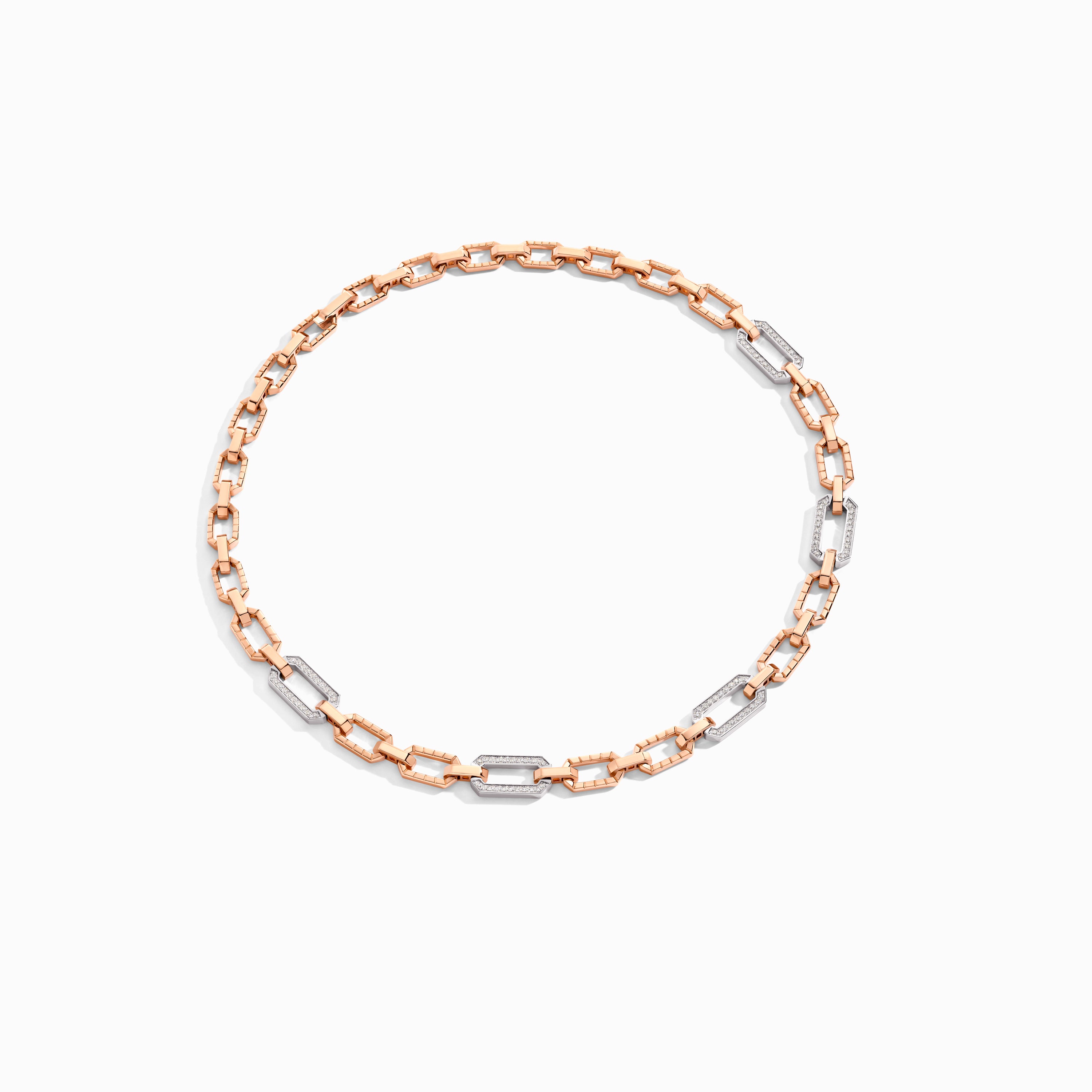 Empire Two-Tone Multi-Layer Diamond Statement Necklace — фото 4