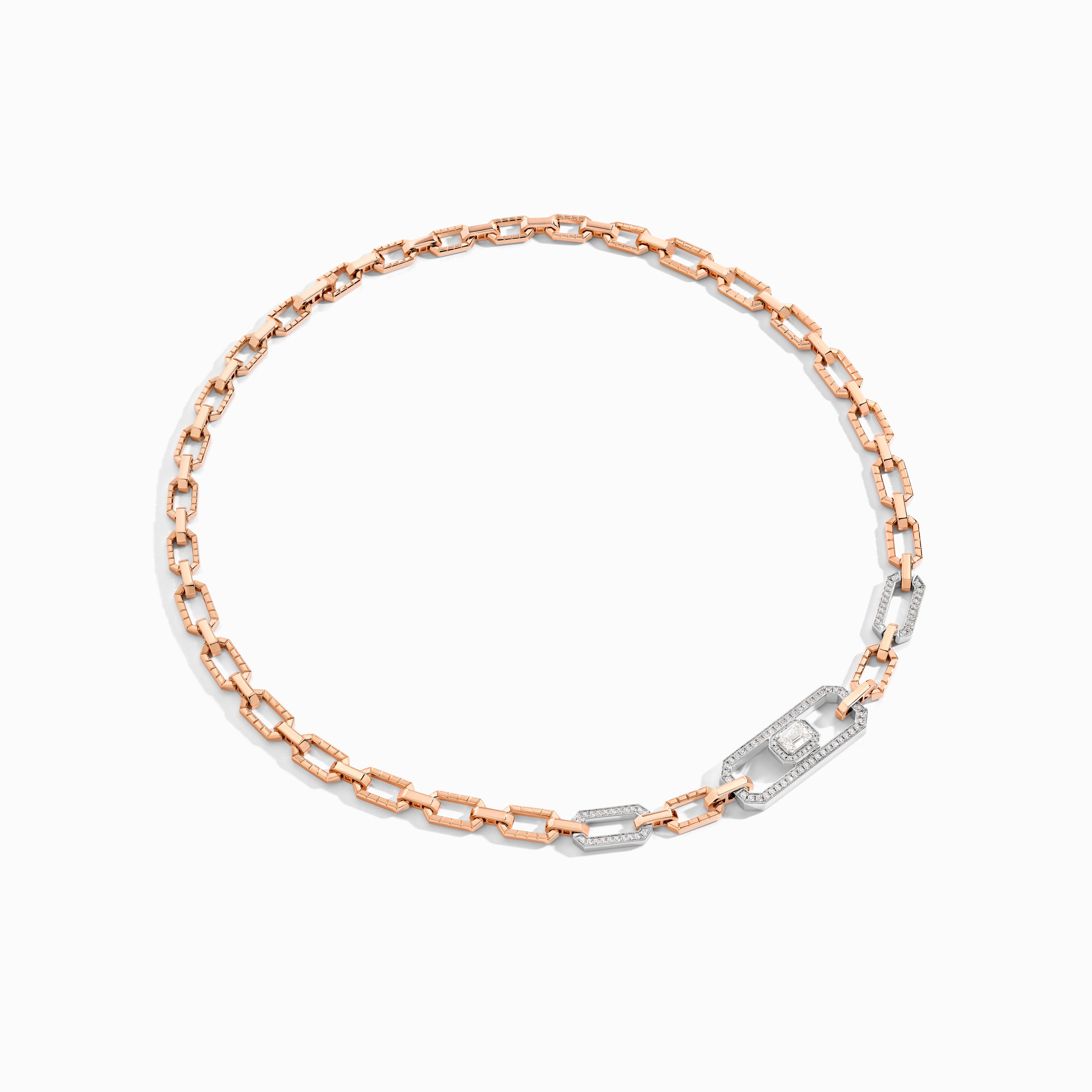 Empire Two-Tone Multi-Layer Diamond Statement Necklace — фото 5