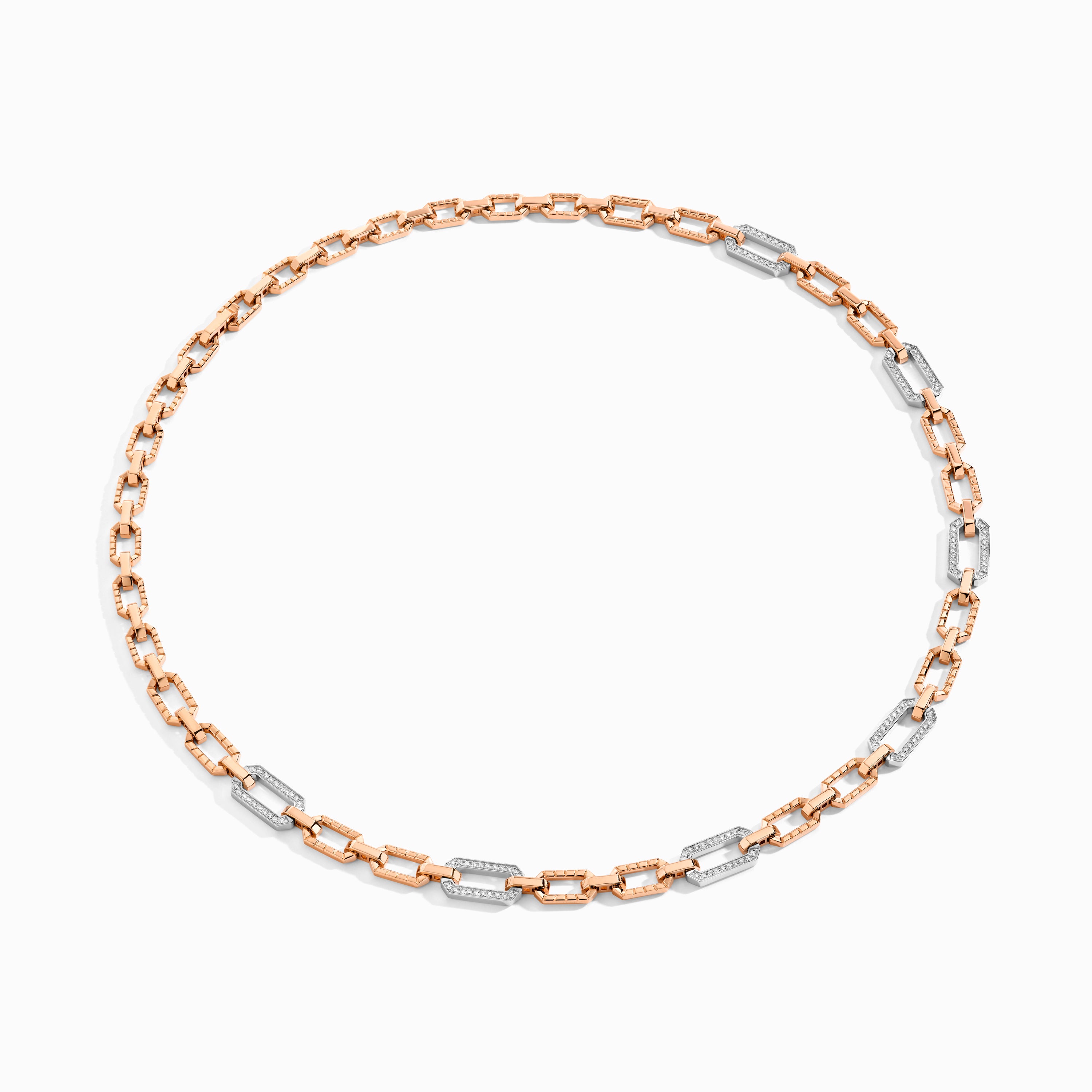 Empire Two-Tone Multi-Layer Diamond Statement Necklace — фото 6