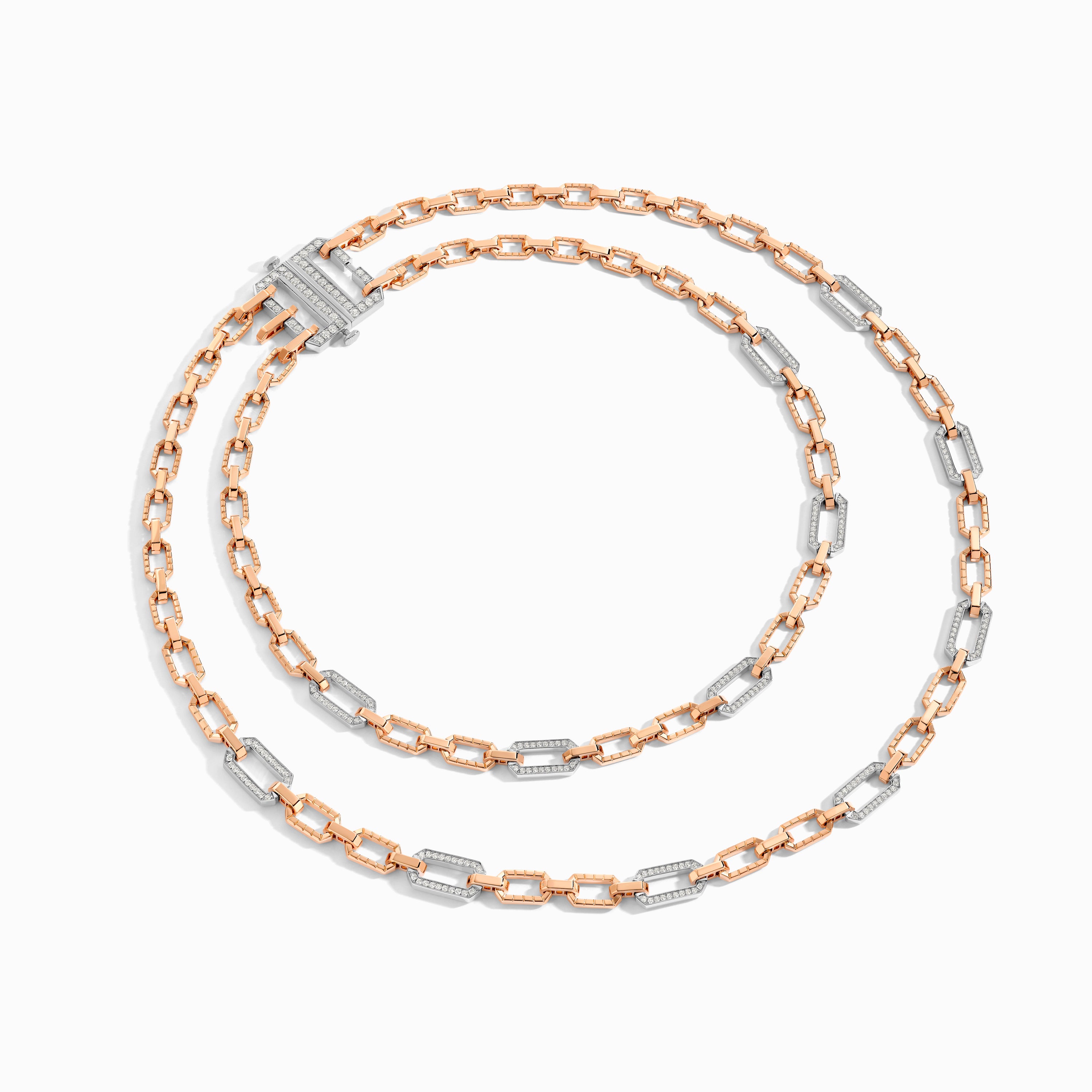 Empire Two-Tone Multi-Layer Diamond Statement Necklace — фото 8