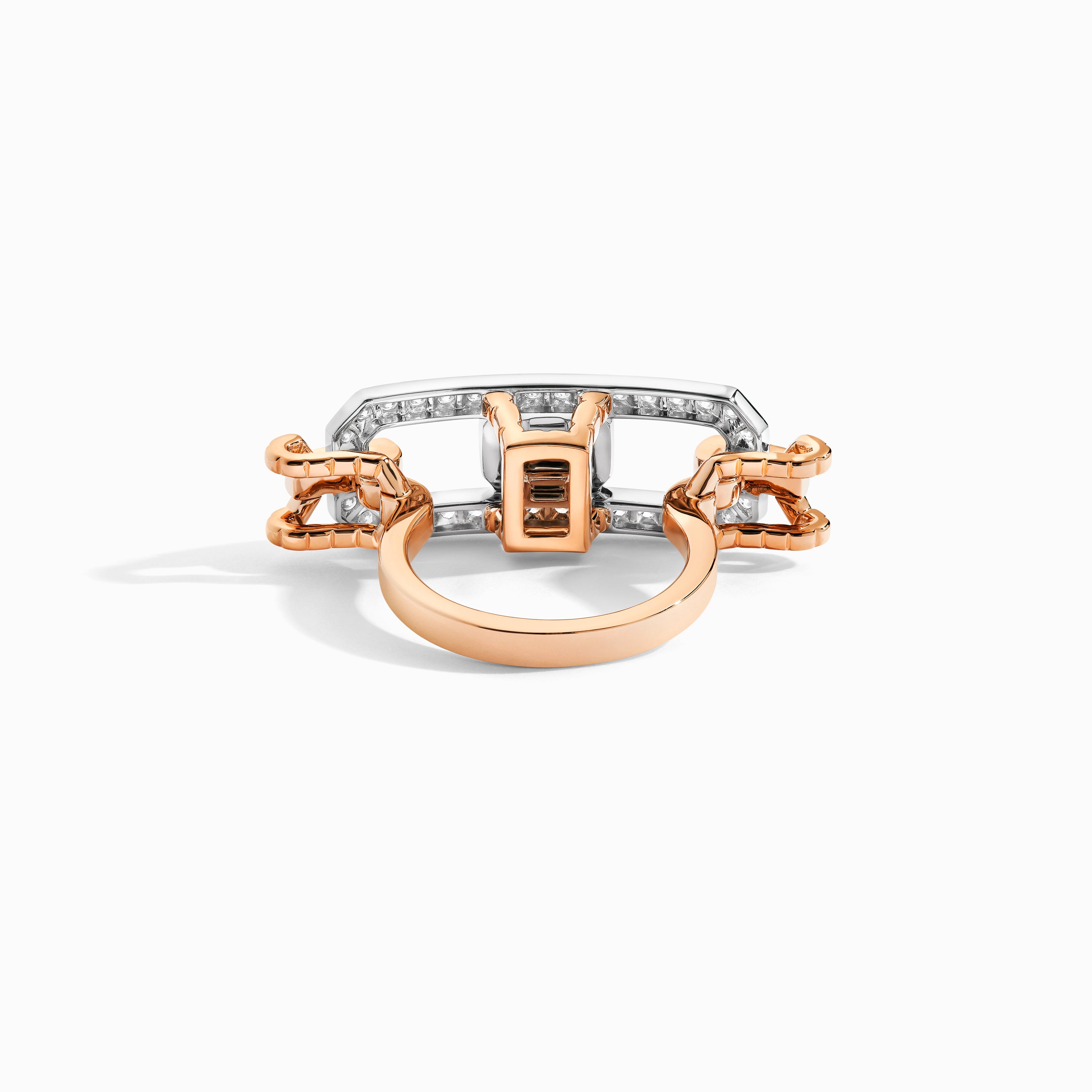 Empire Two-Tone Diamond Statement Open Link Ring — фото 3