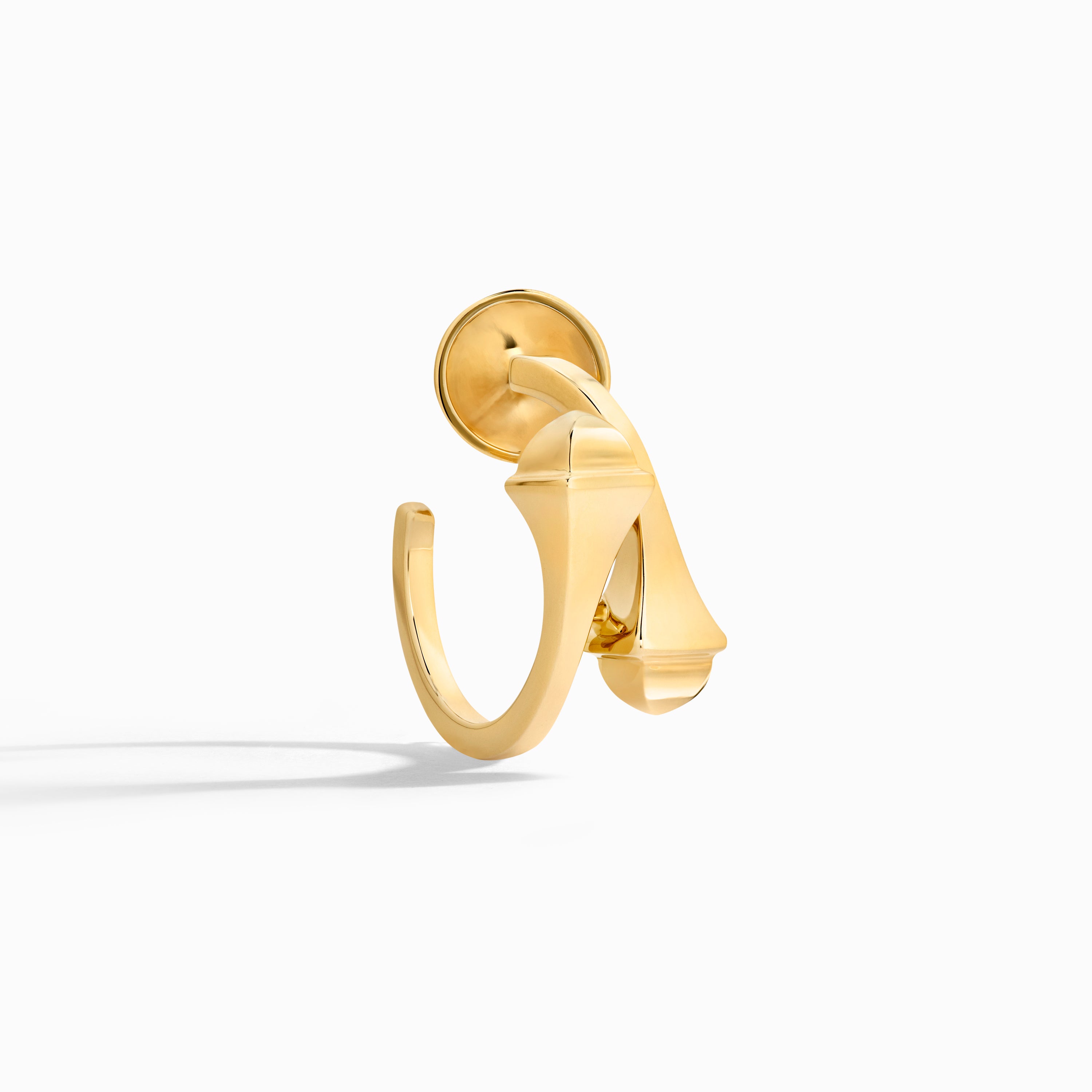 Cleo Full Gold Open Hoop Earrings — фото 6