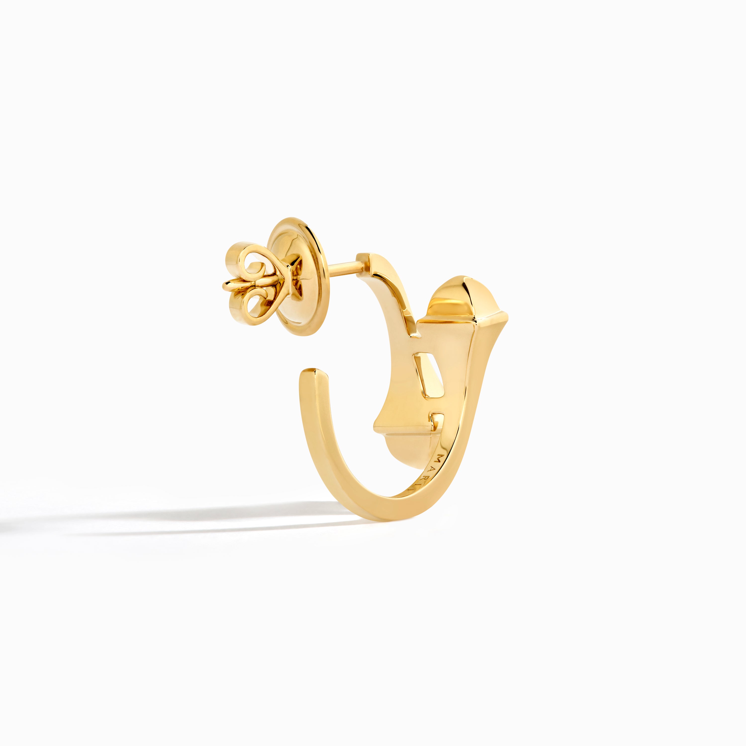 Cleo Full Gold Open Hoop Earrings — фото 9