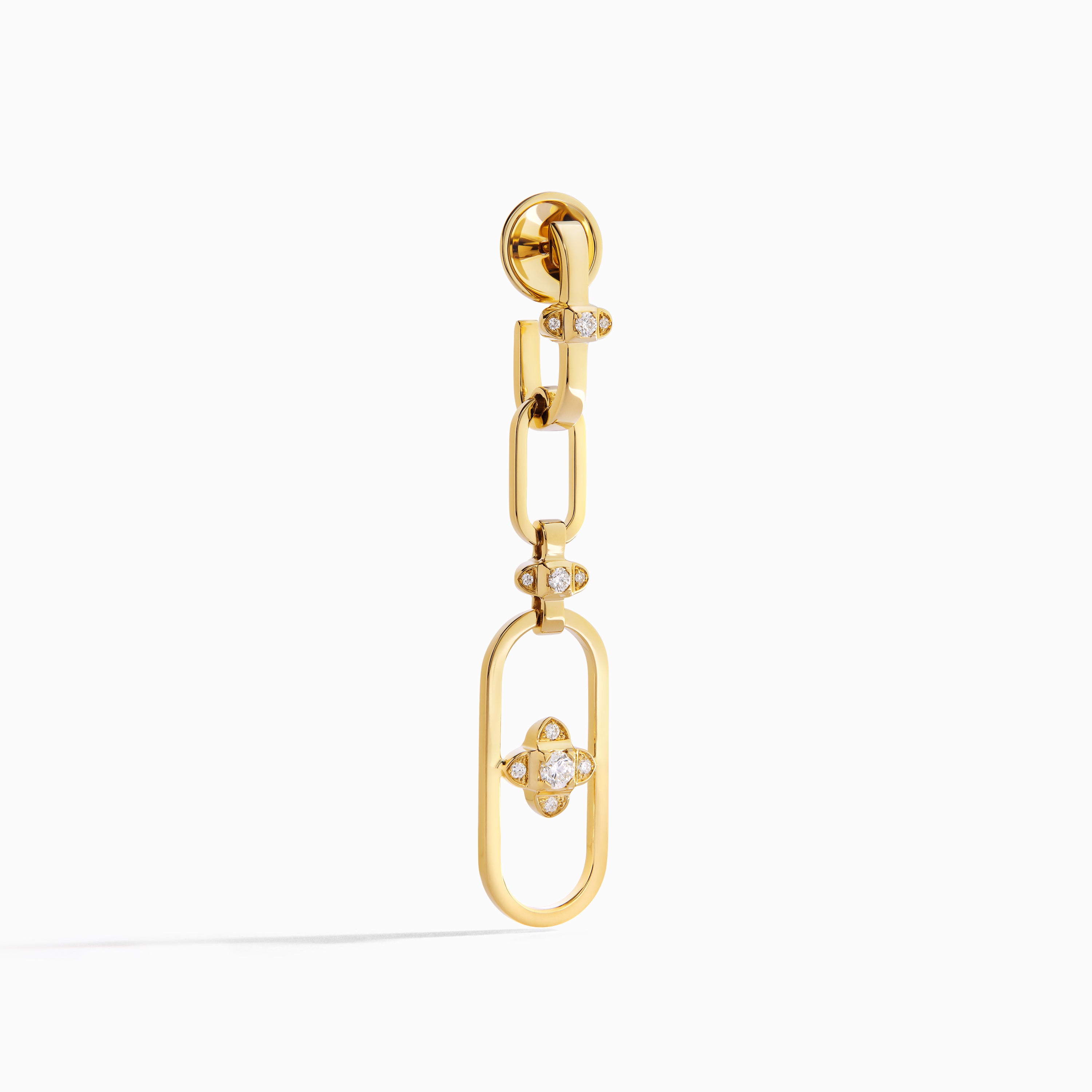 Tip-Top Link Gold Double Drop Earrings — фото 2