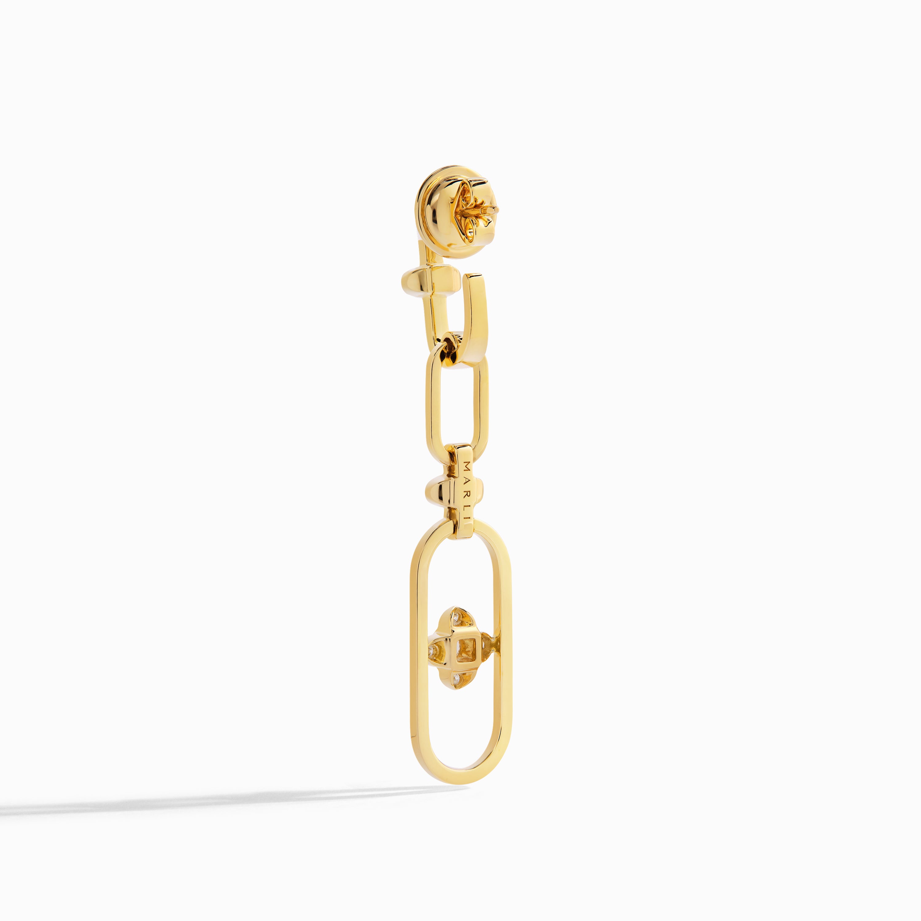 Tip-Top Link Gold Double Drop Earrings — фото 3