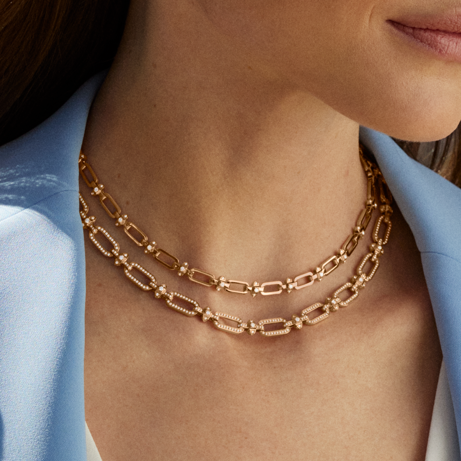 Tip-Top Link Gold Collar Necklace — фото 4