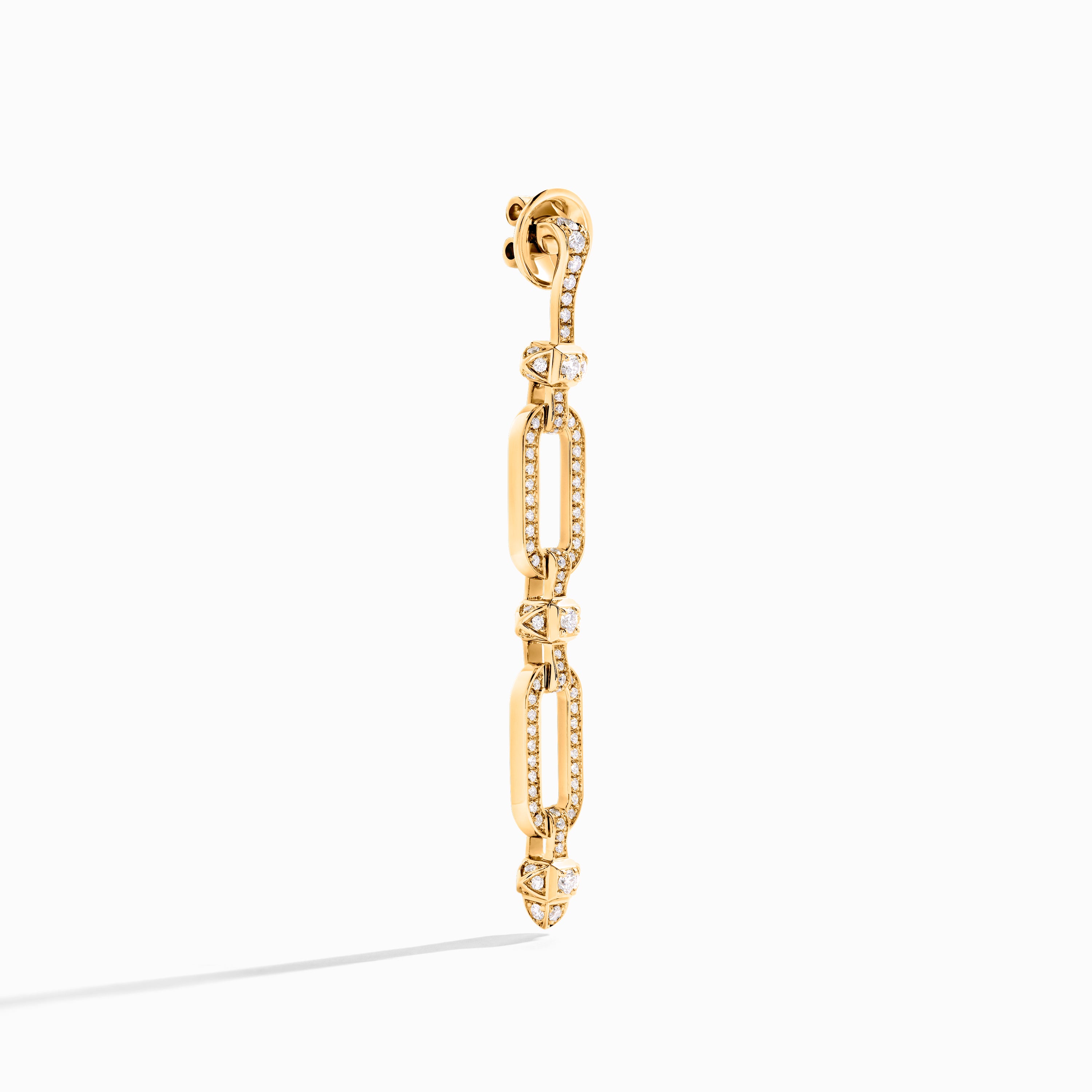 Tip-Top Link Full Diamond Drop Earrings — фото 2