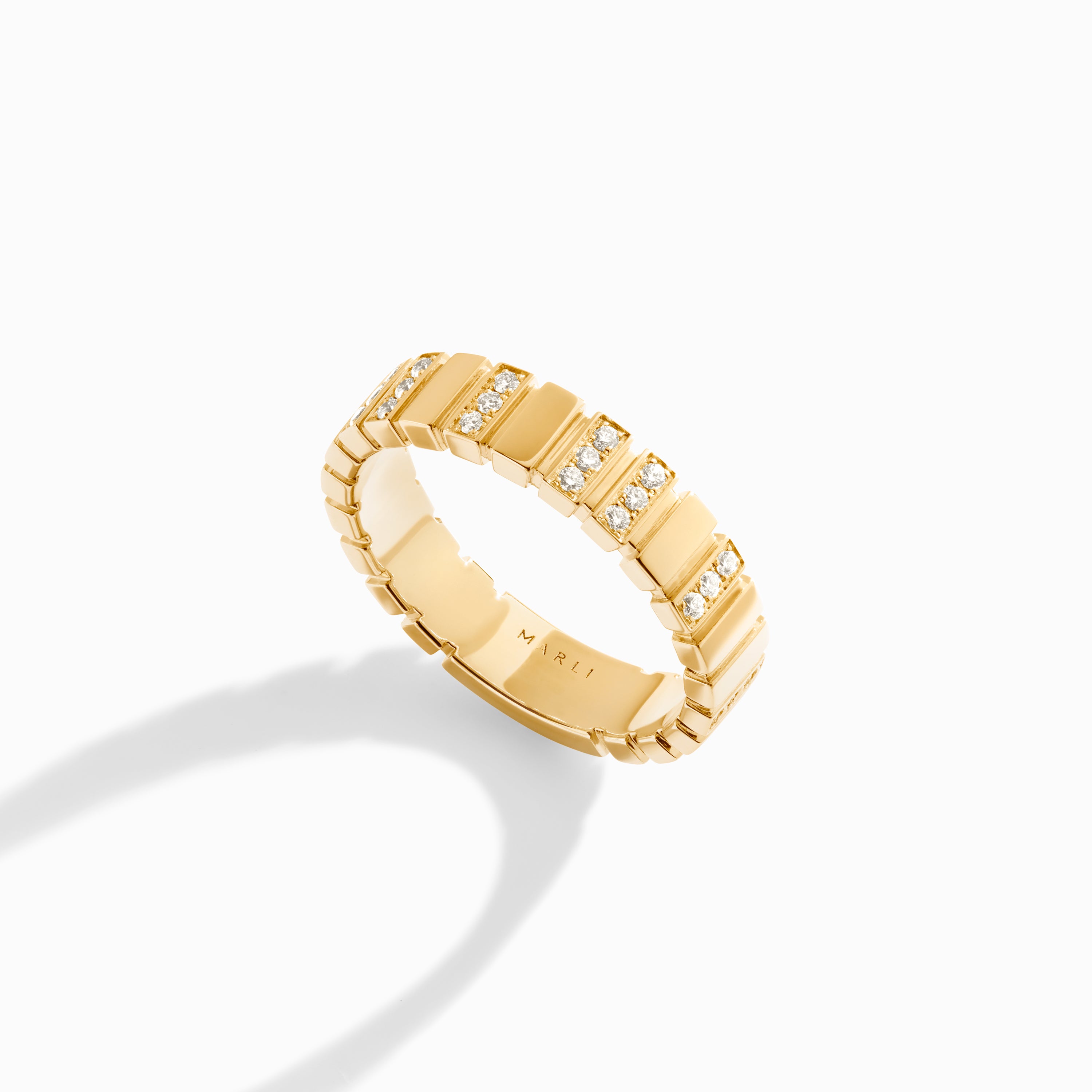Cleo 2 Link Slim Full Diamond Ring