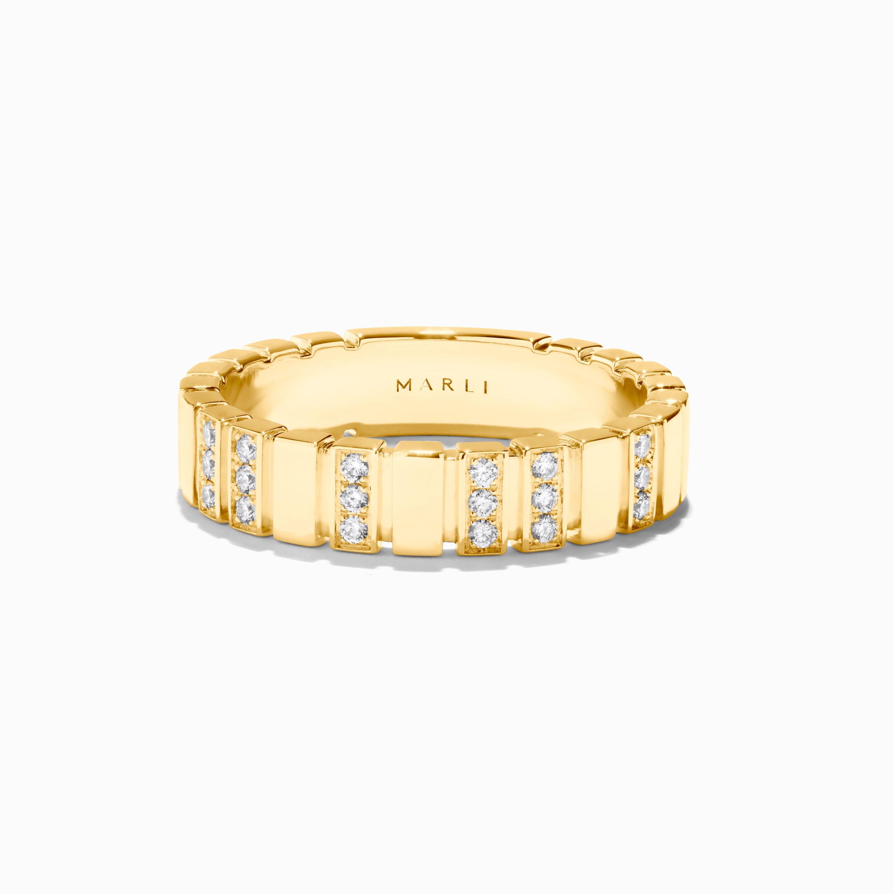 Cleo 2 Link Slim Full Diamond Ring — фото 2