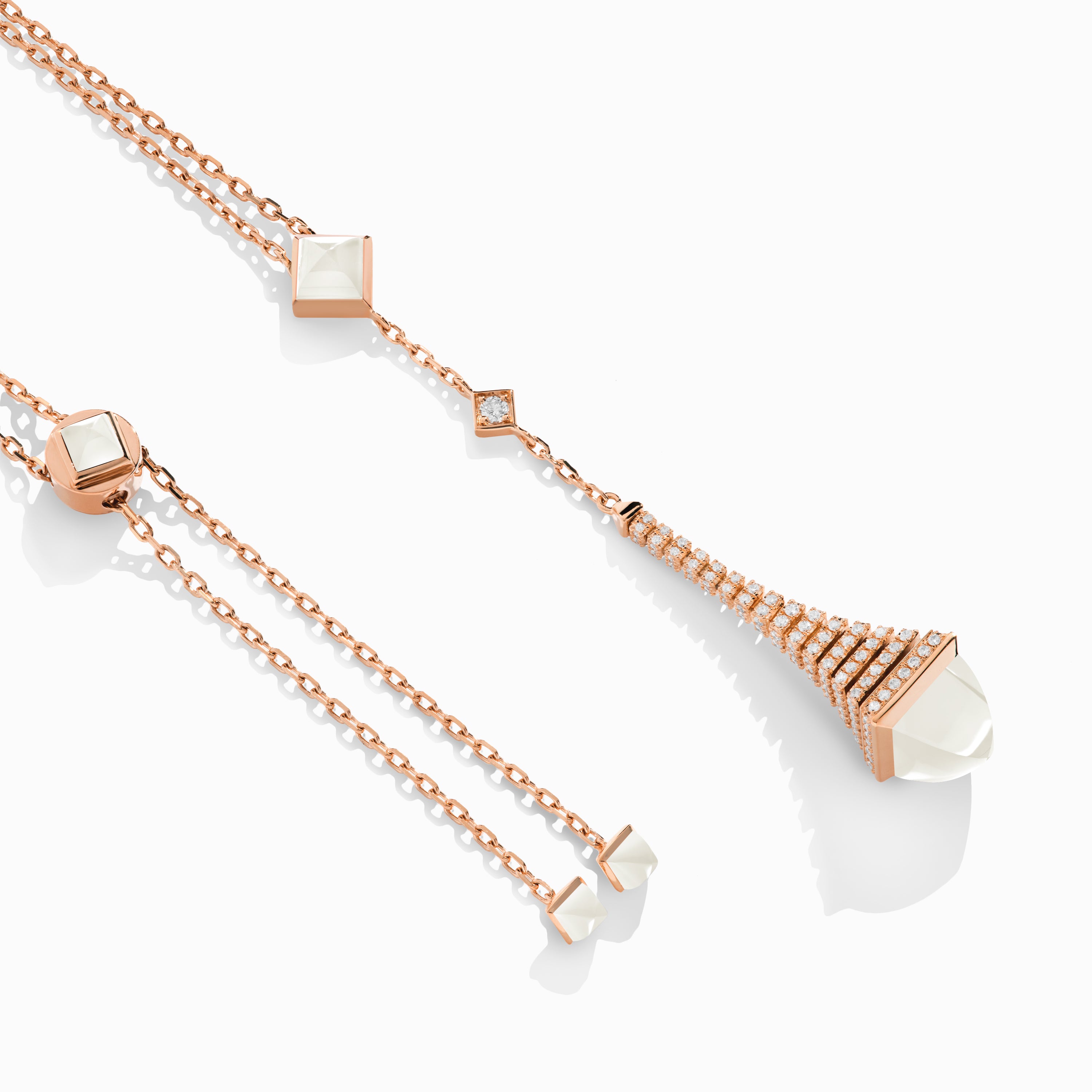 Cleo Rev Diamond Long Chain Drop Pendant Necklace — фото 10