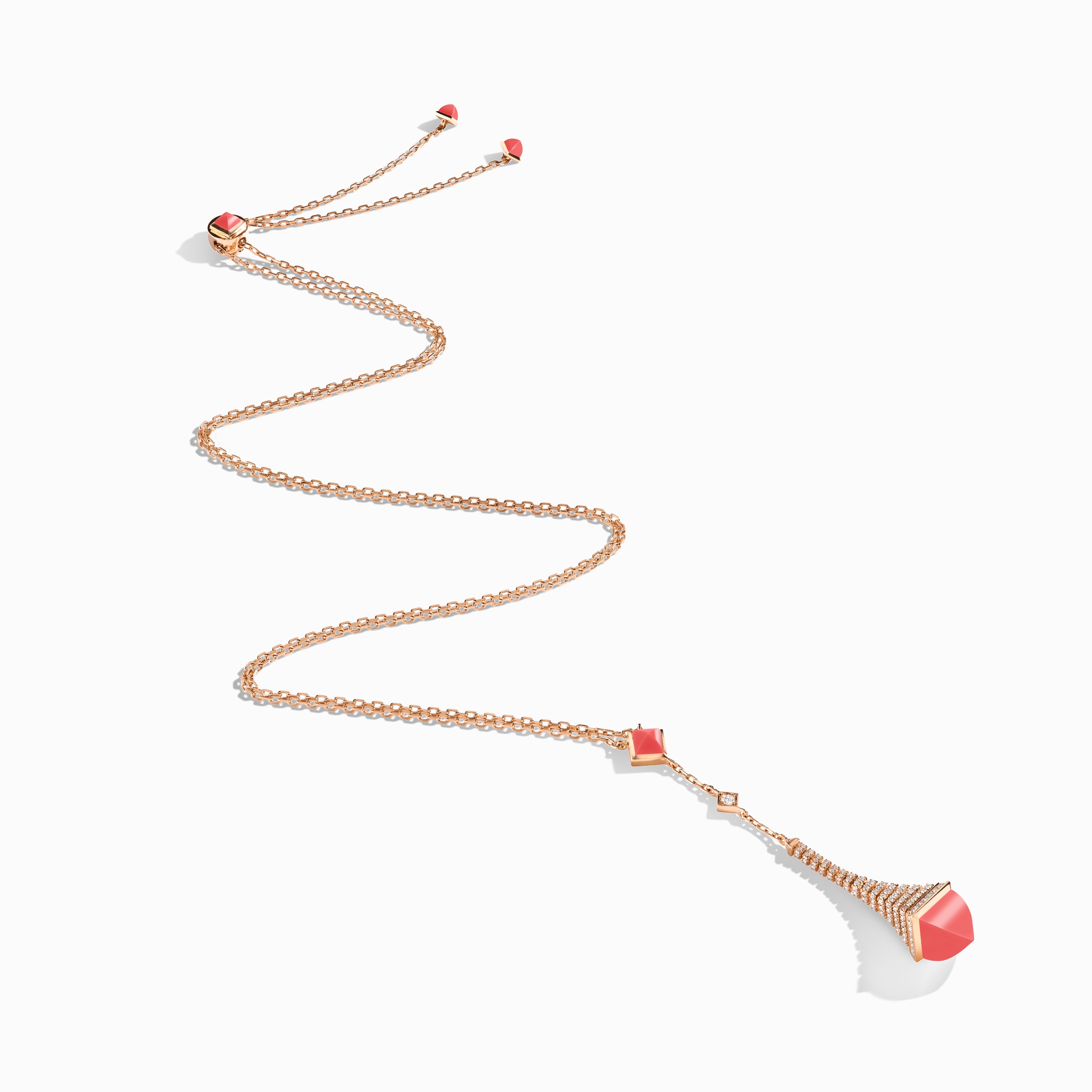 Cleo Rev Diamond Long Chain Drop Pendant Necklace — фото 11