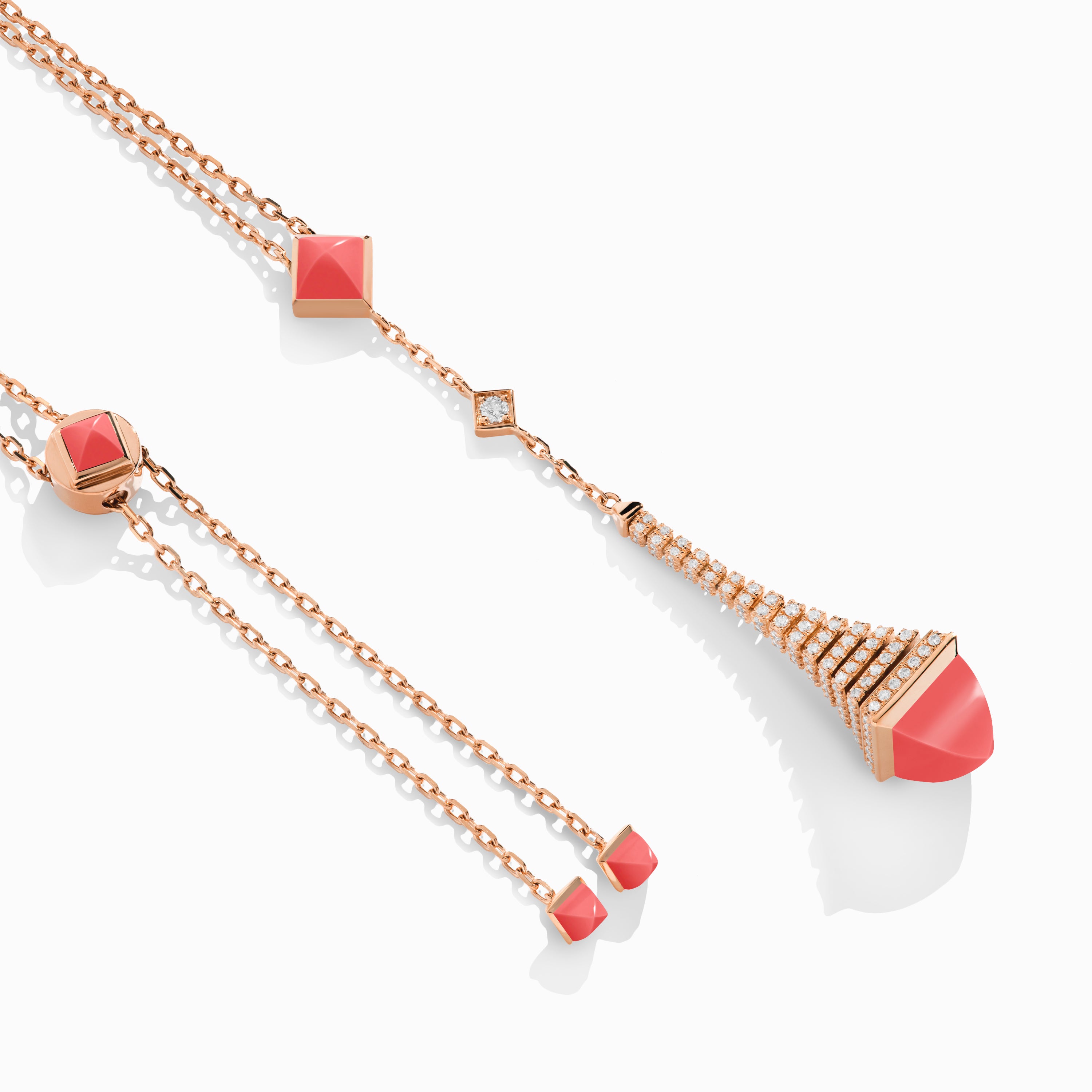 Cleo Rev Diamond Long Chain Drop Pendant Necklace — фото 12