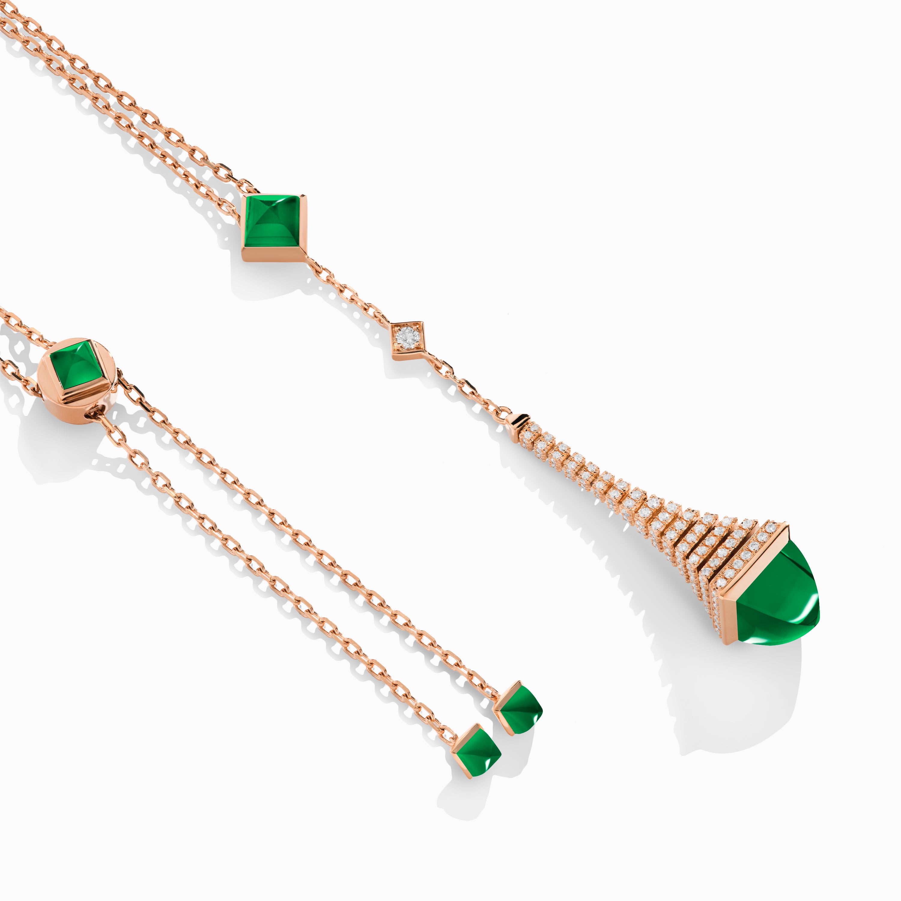 Cleo Rev Diamond Long Chain Drop Pendant Necklace — фото 2
