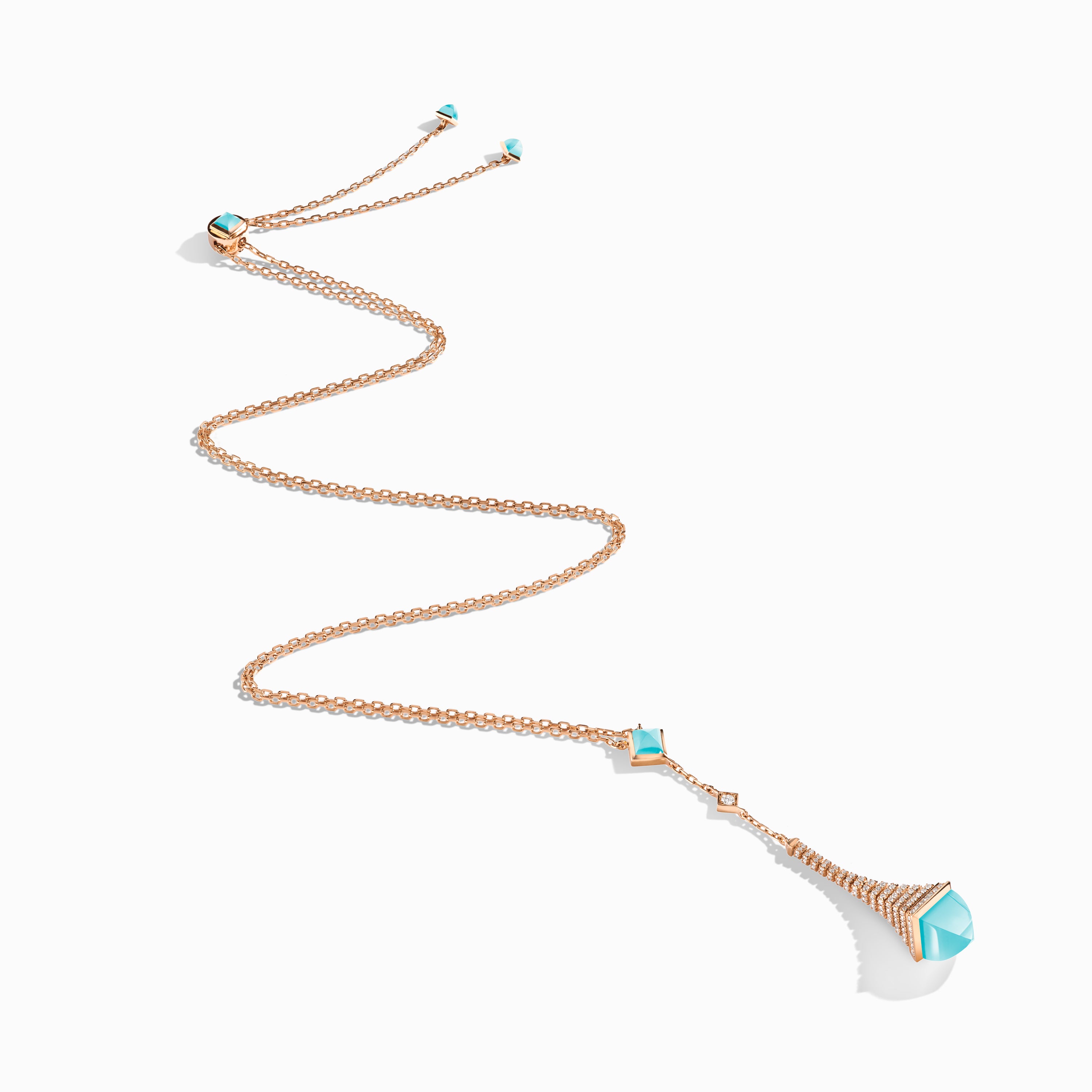 Cleo Rev Diamond Long Chain Drop Pendant Necklace — фото 3