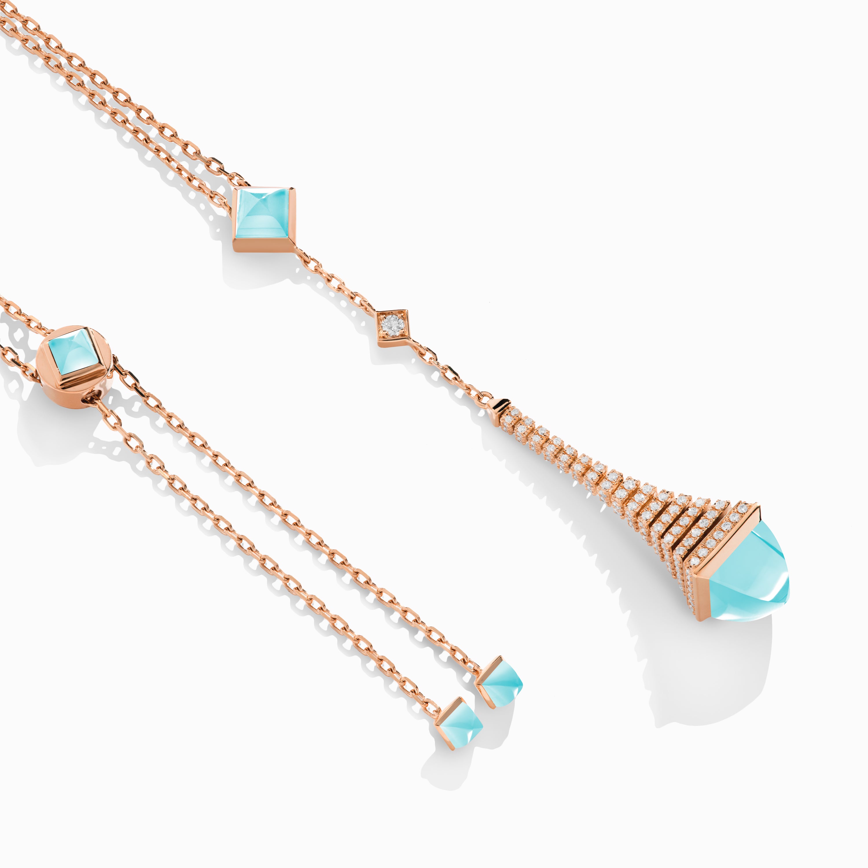 Cleo Rev Diamond Long Chain Drop Pendant Necklace — фото 4
