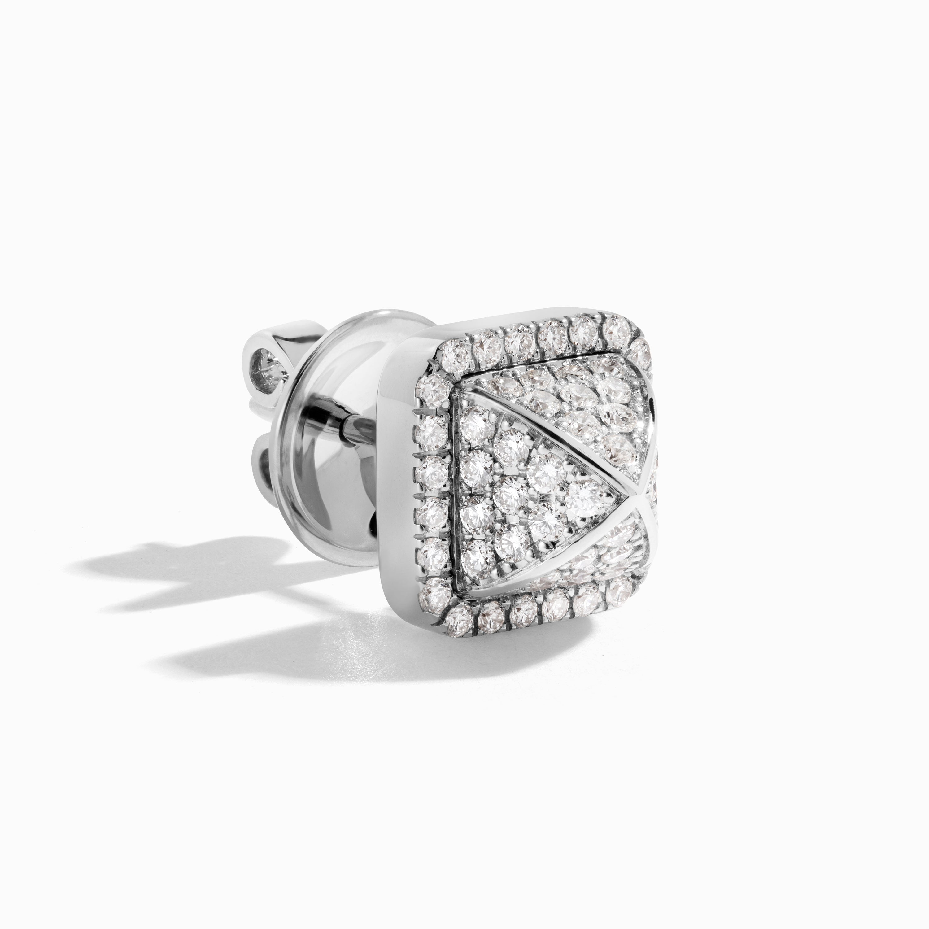 Cleo Full Diamond Pyramid Stud Earrings — фото 12
