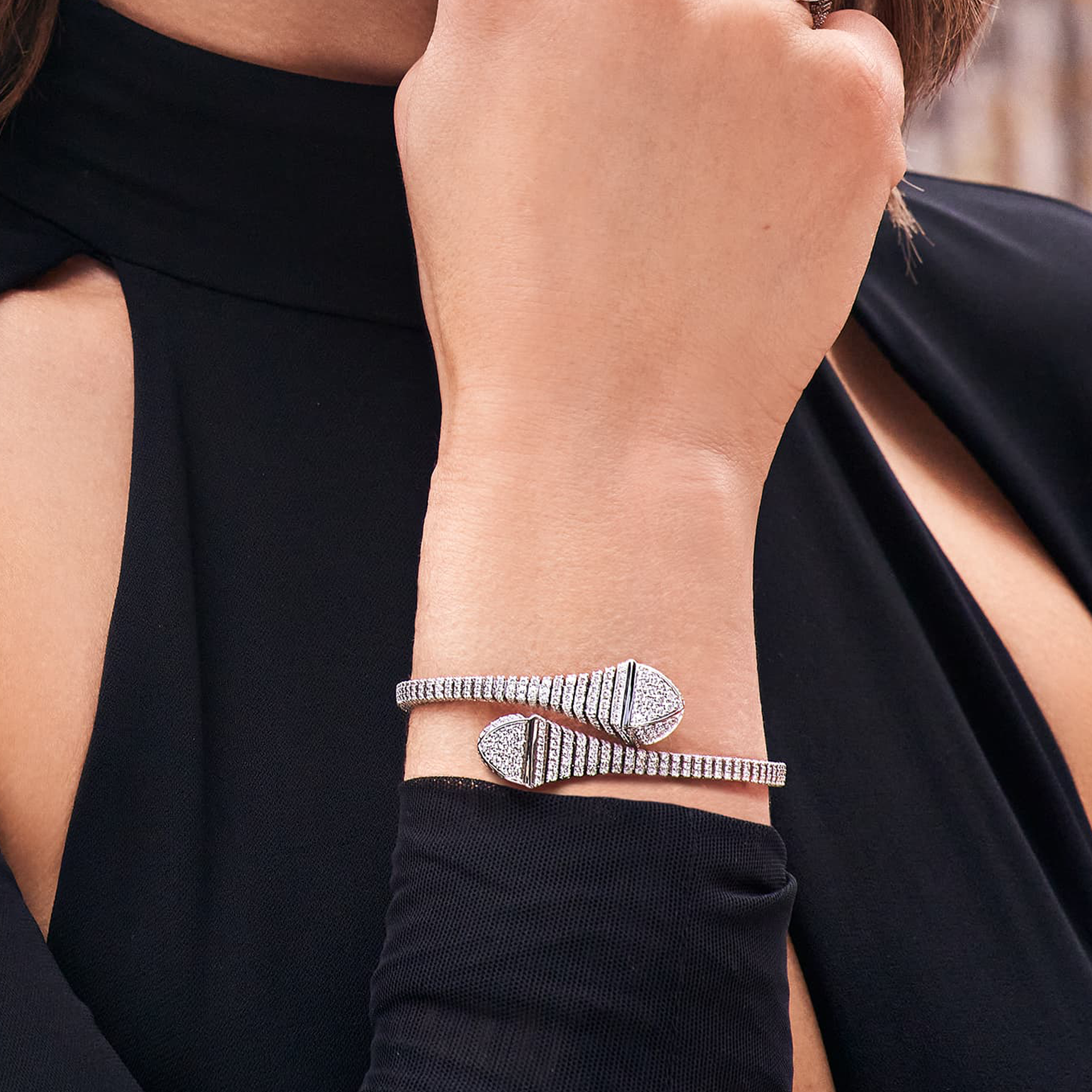 Cleo Rev Full Diamond Slip-On Bracelet — фото 5
