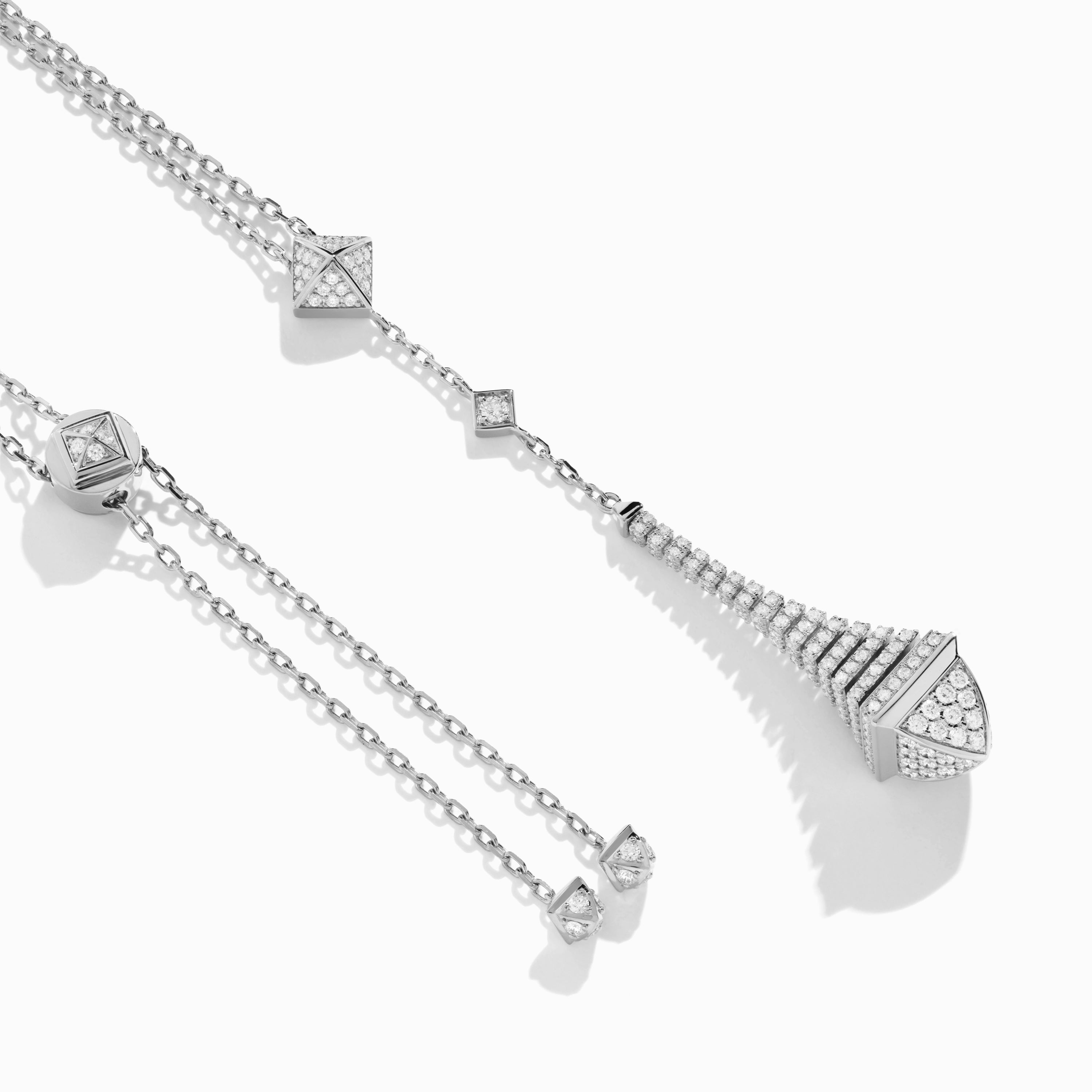 Cleo Rev Full Diamond Long Chain Drop Pendant Necklace — фото 7
