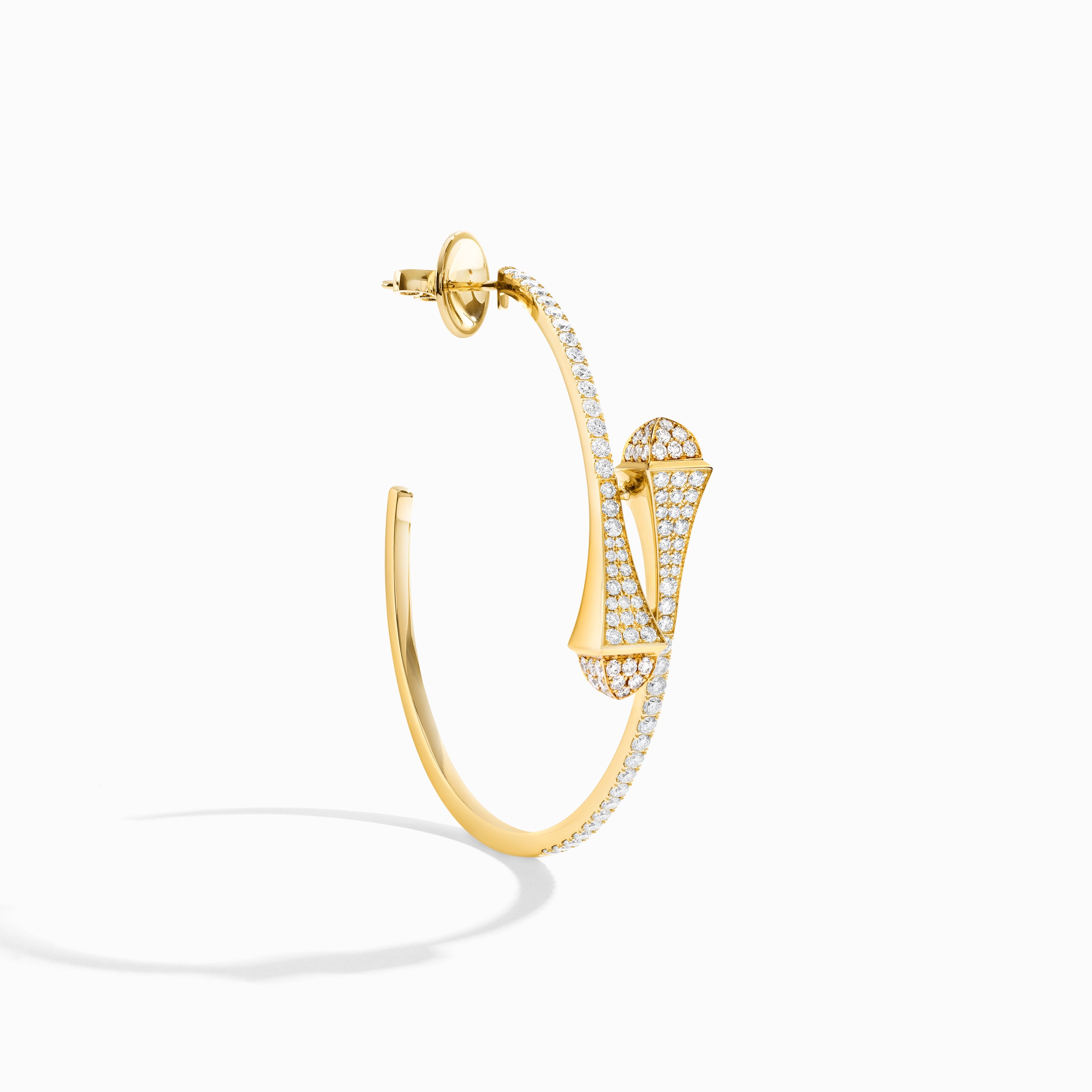 Cleo Full Diamond Midi Hoop Earrings — фото 2