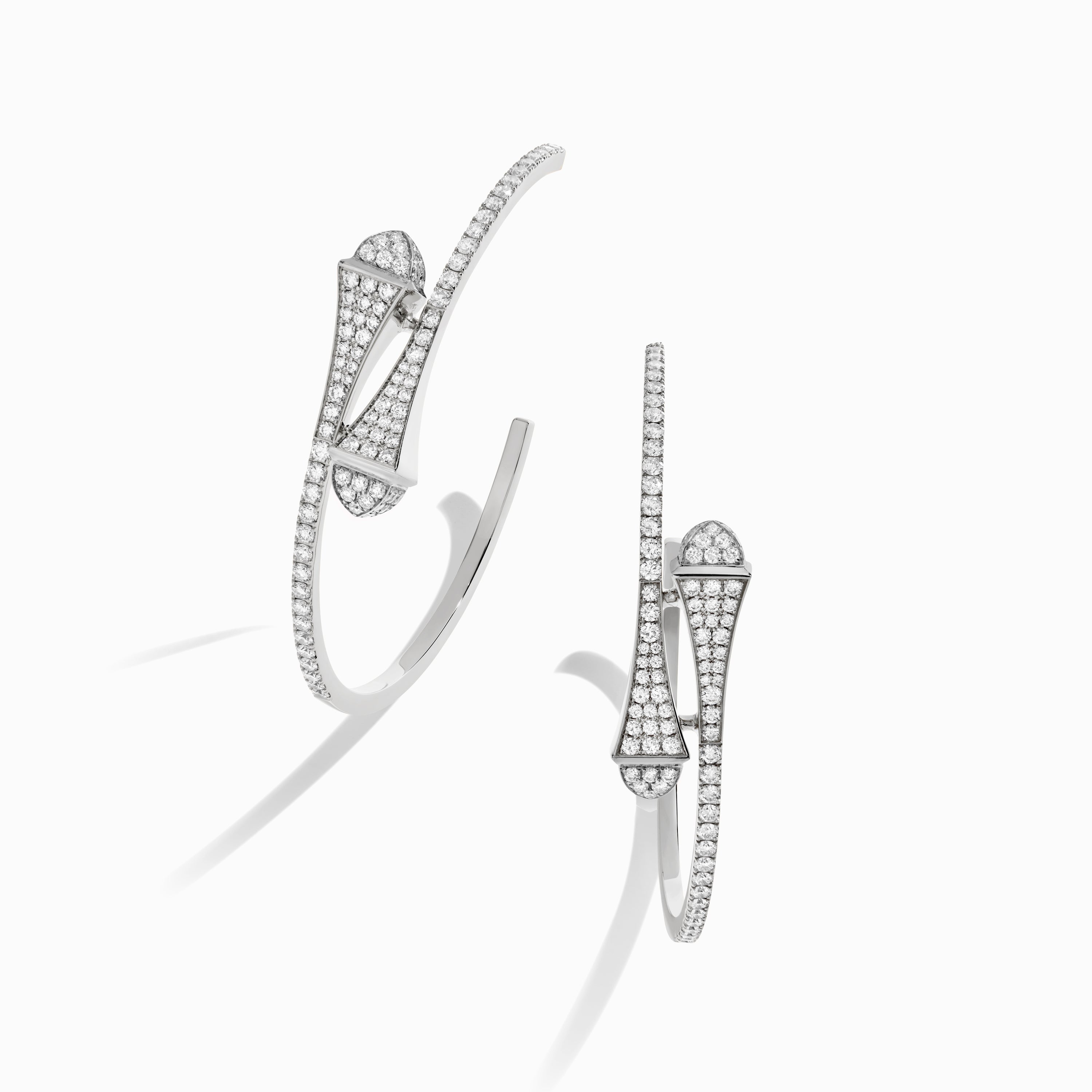 Cleo Full Diamond Midi Hoop Earrings