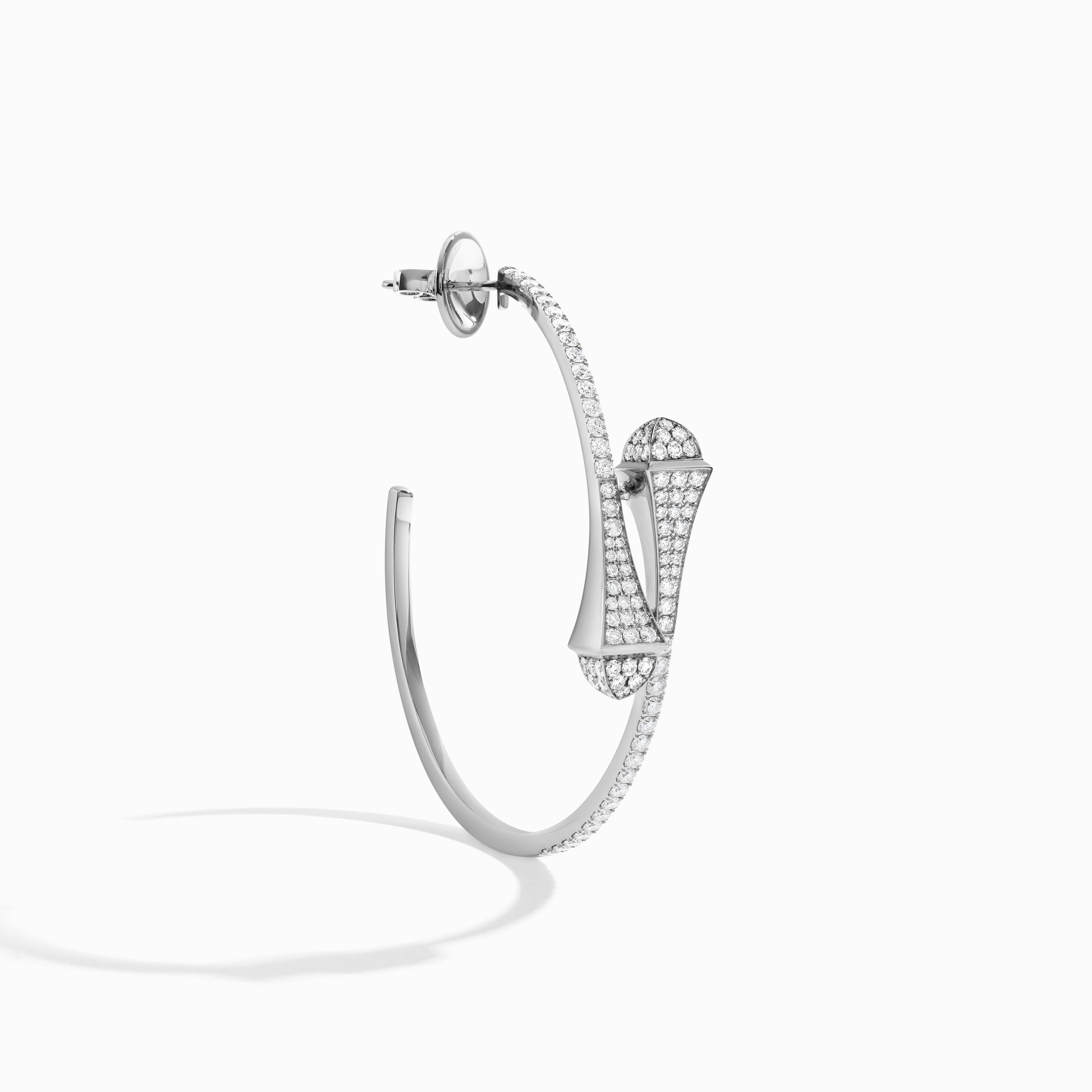 Cleo Full Diamond Midi Hoop Earrings — фото 12