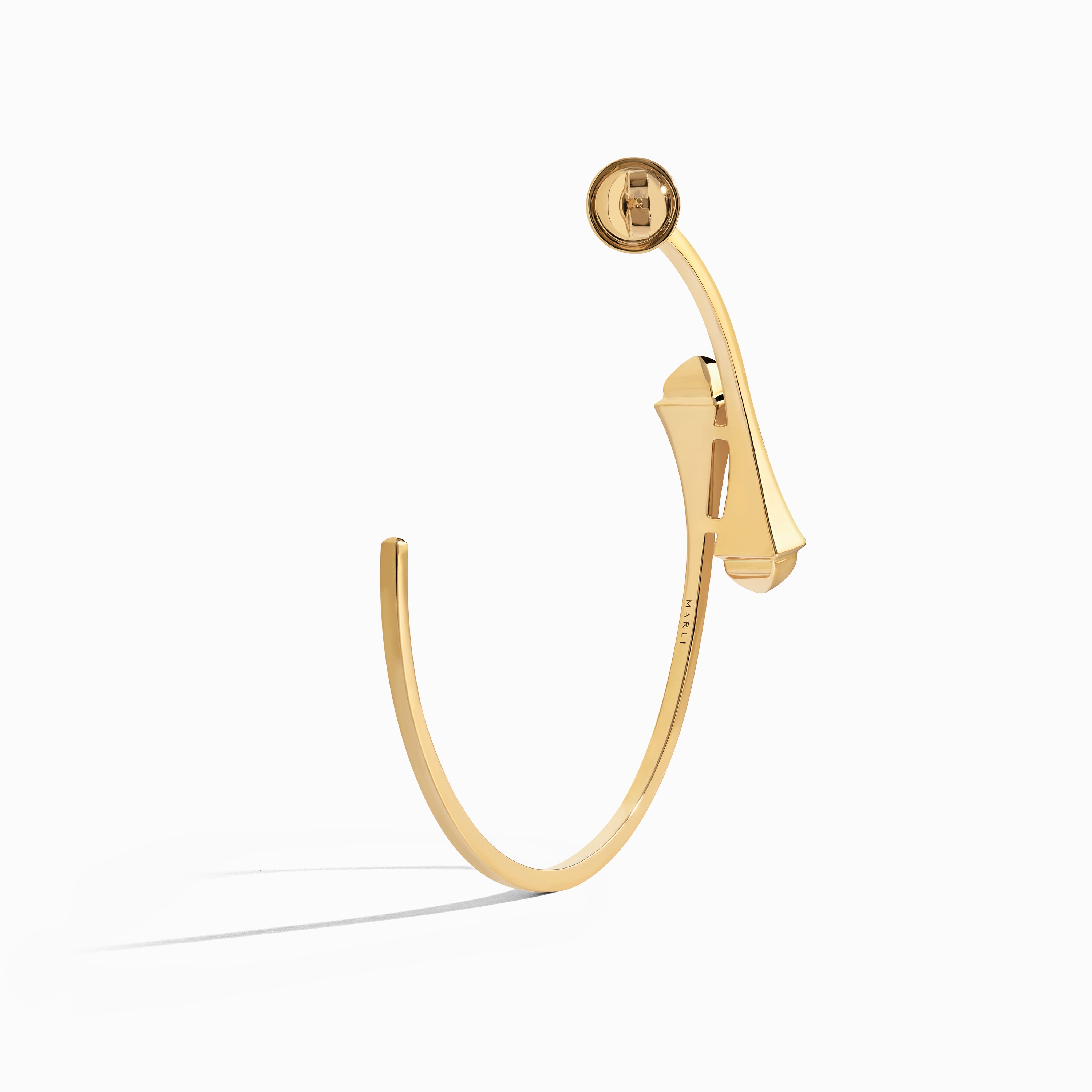 Cleo Full Gold Large Hoop Earrings — фото 3