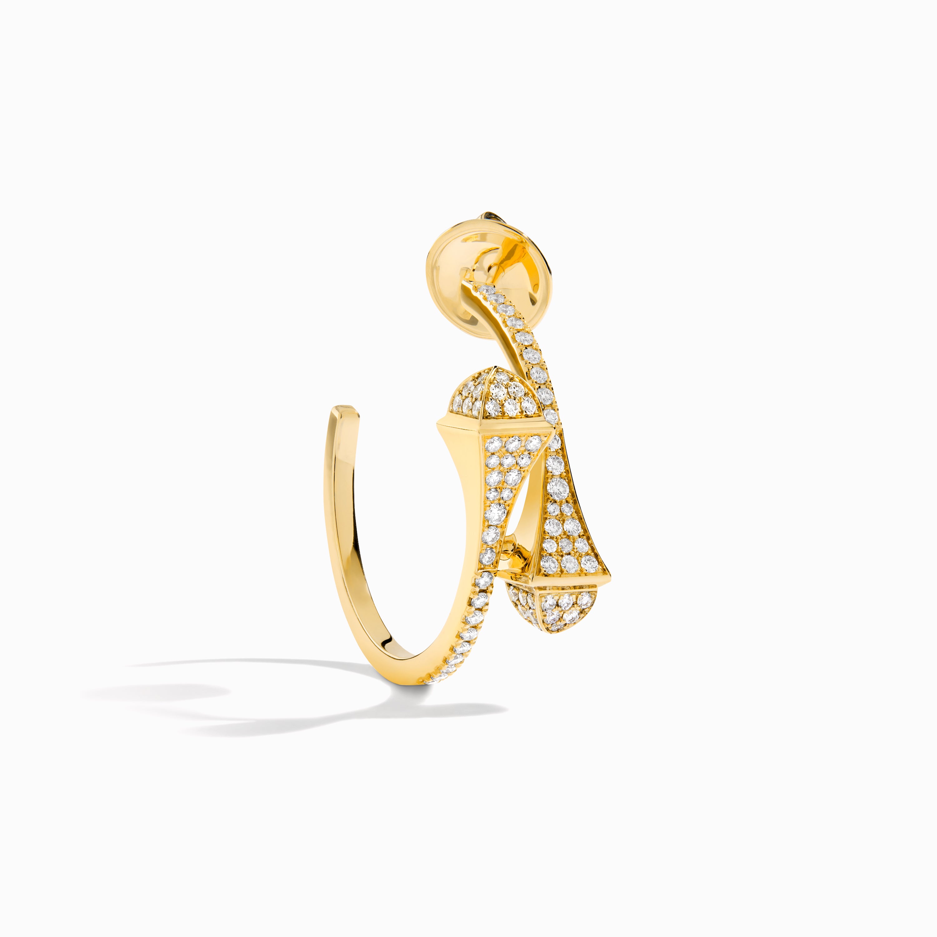 Cleo Full Diamond Small Hoop Earrings — фото 2
