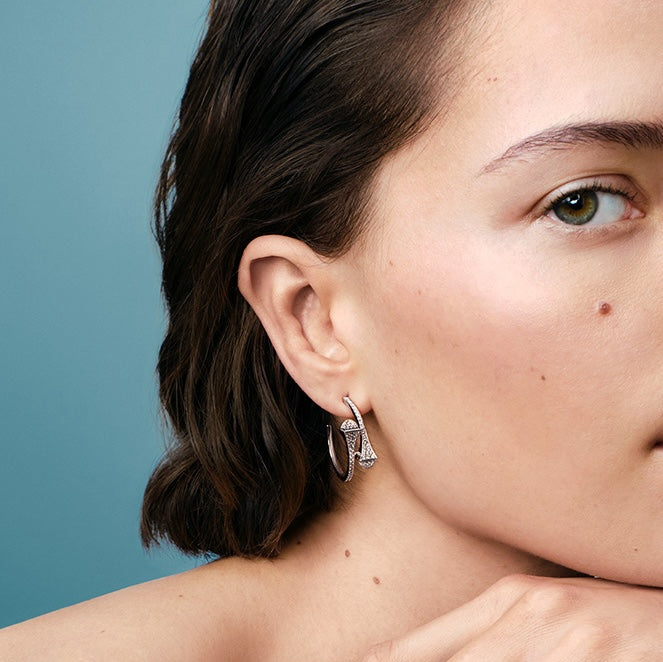 Cleo Full Diamond Small Hoop Earrings — фото 11