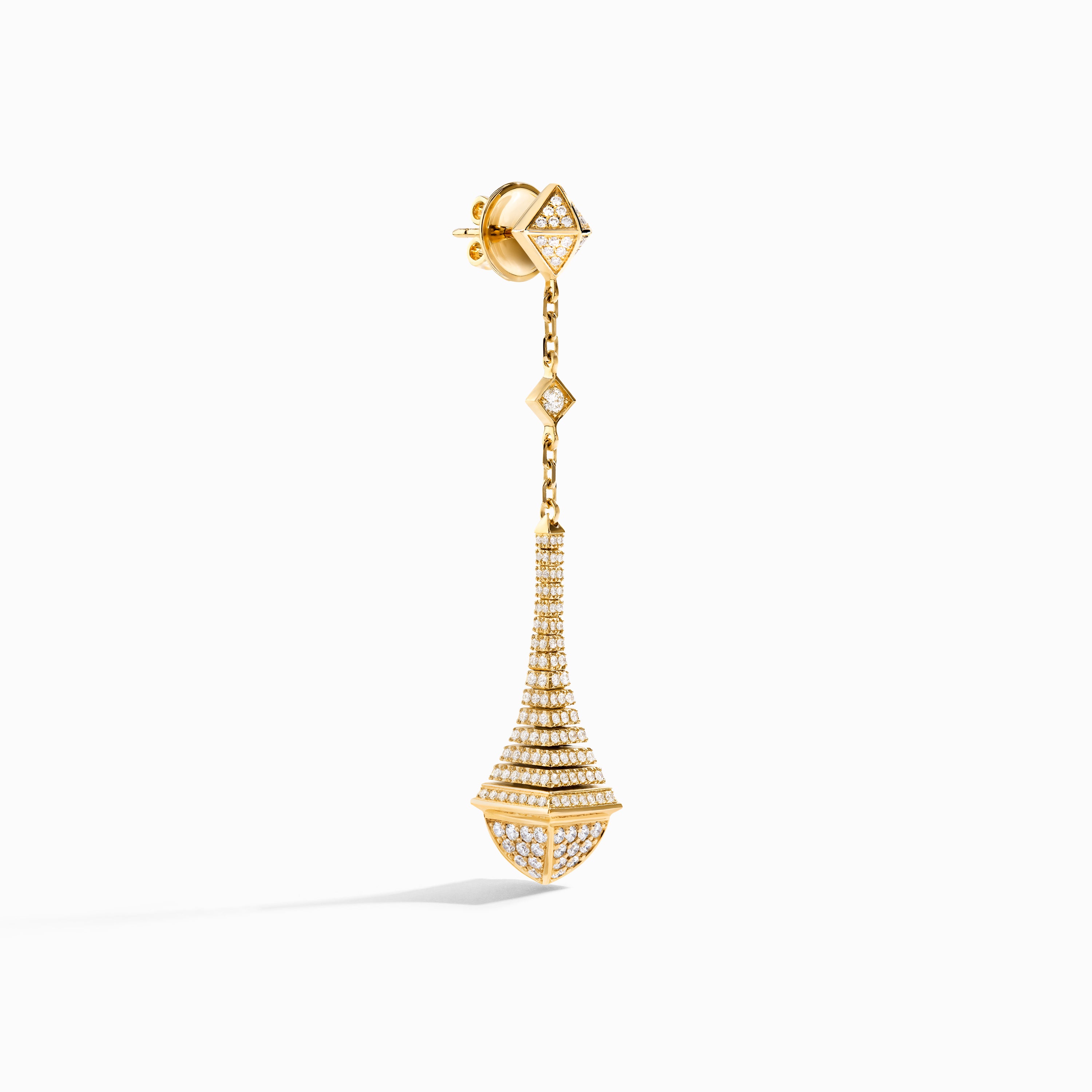Cleo Rev Full Diamond Long Drop Earrings — фото 2