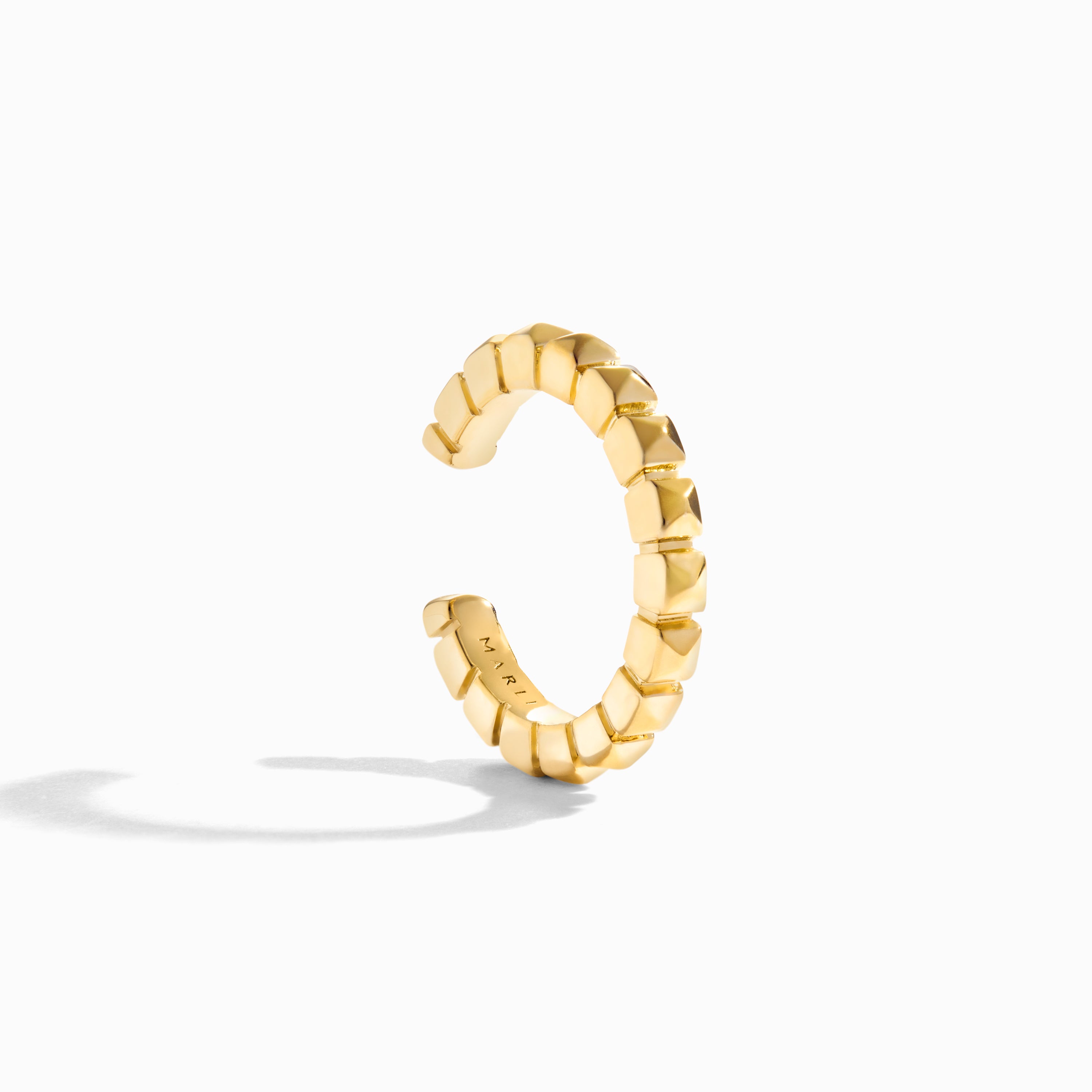 Cleo Lotus Gold Pyramid Ear Cuff (Single) — фото 2