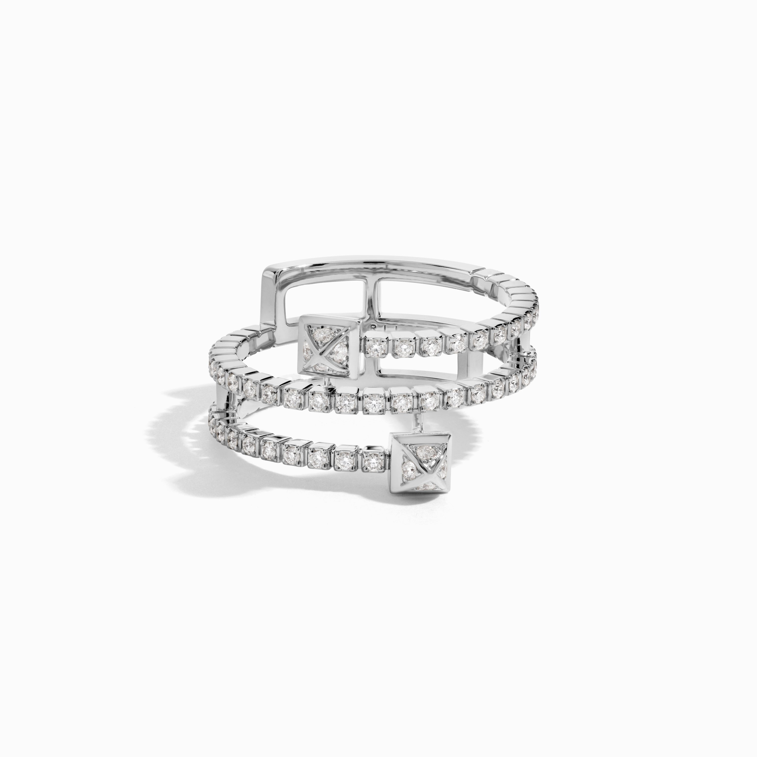 Cleo Lotus Full Diamond Twist Ring — фото 2