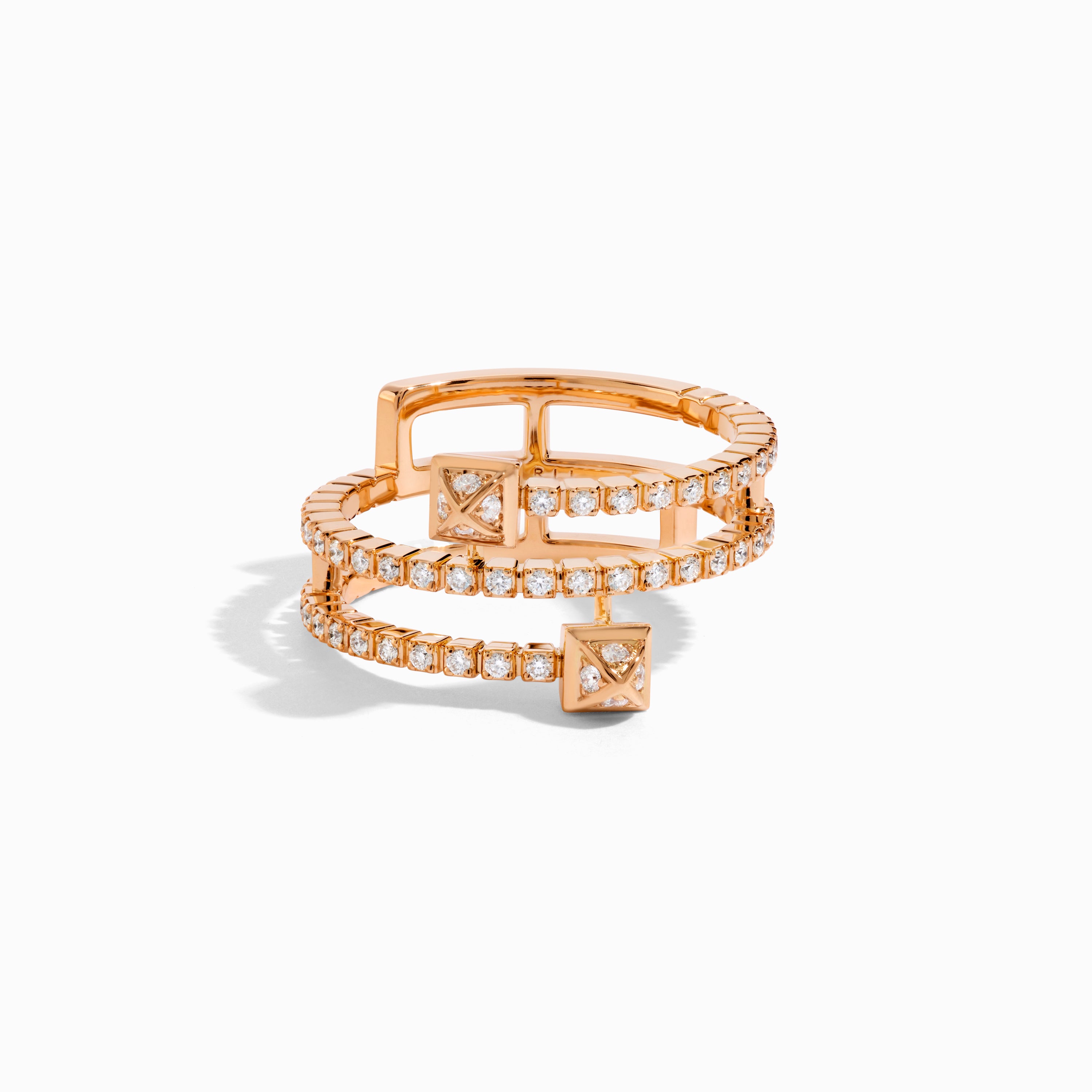 Cleo Lotus Full Diamond Twist Ring — фото 8