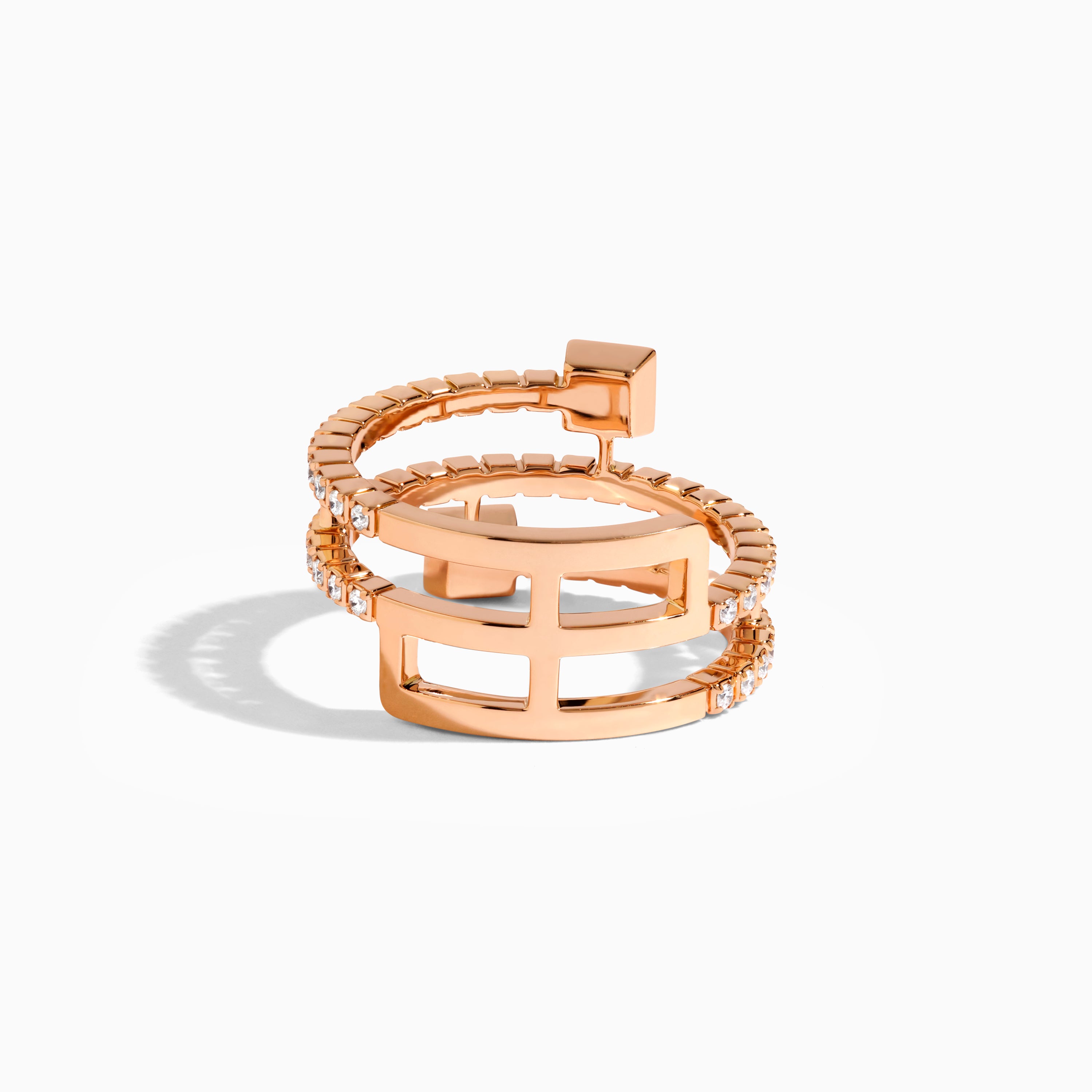 Cleo Lotus Full Diamond Twist Ring — фото 11