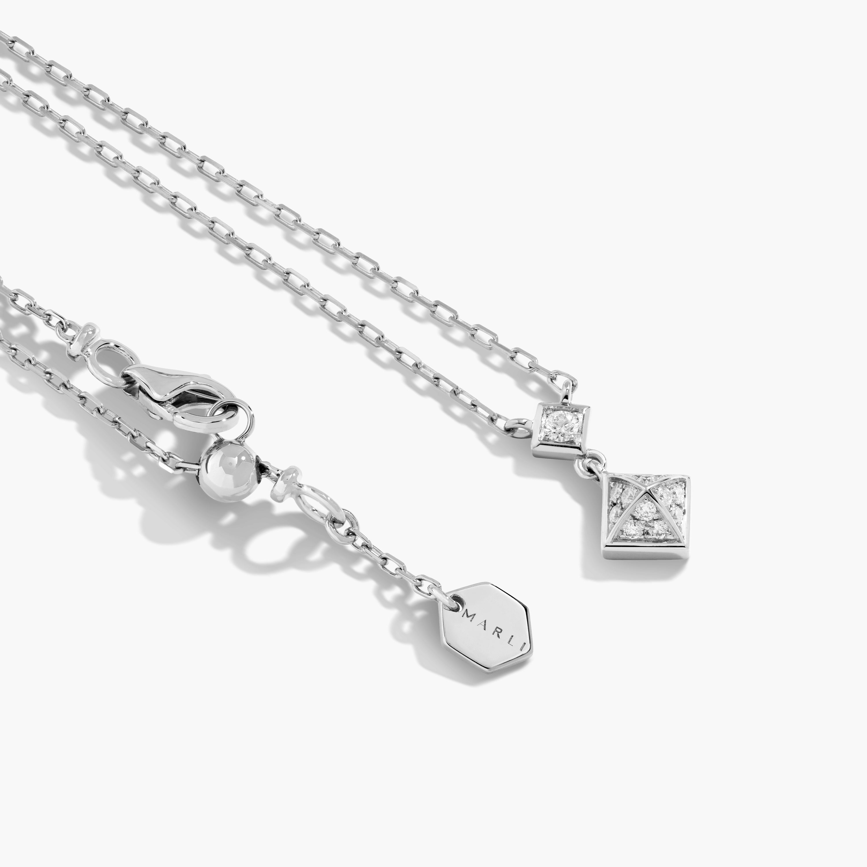 Cleo Lotus Full Diamond Pavé Pendant Necklace — фото 6