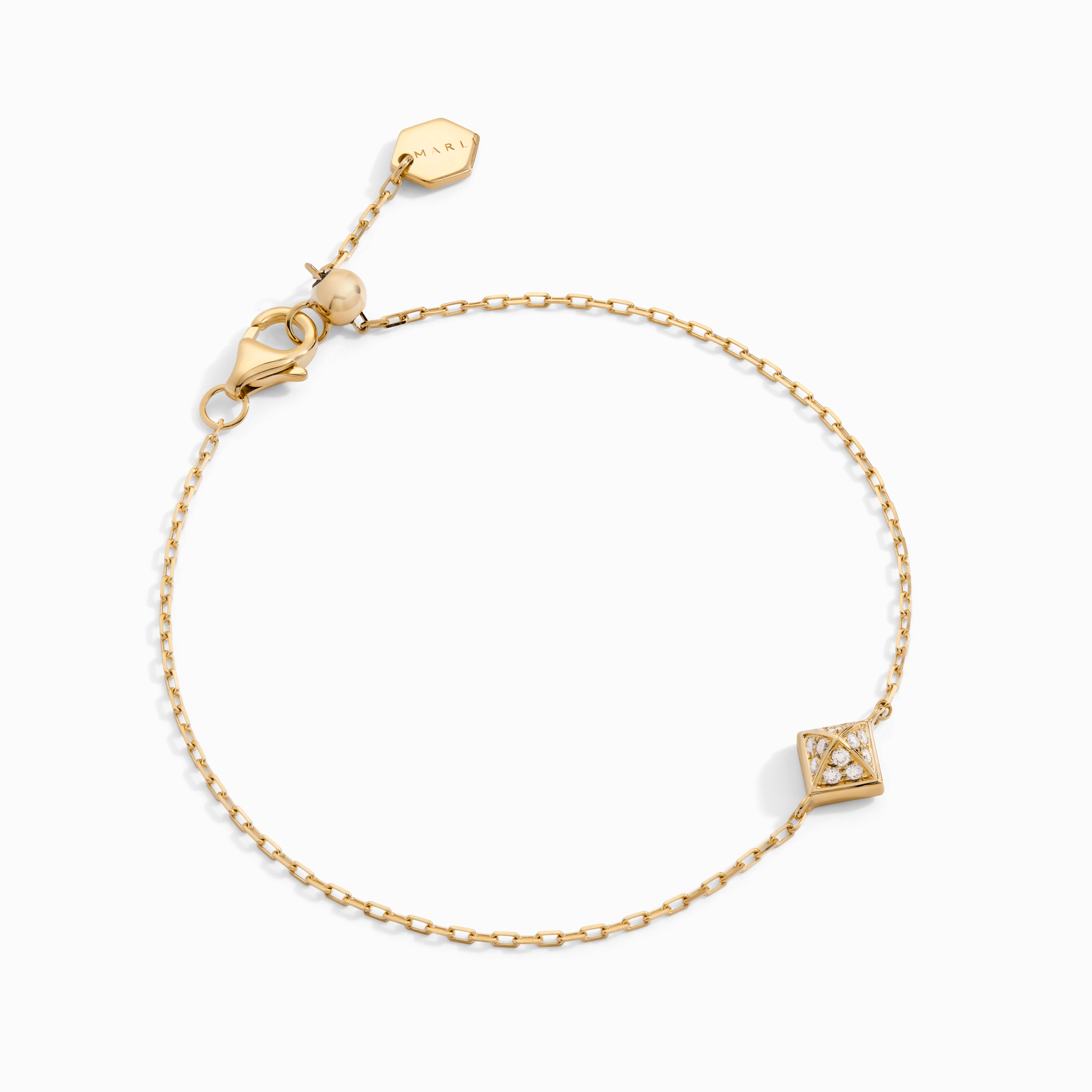 Cleo Lotus Full Diamond Pavé Chain Bracelet — фото 2