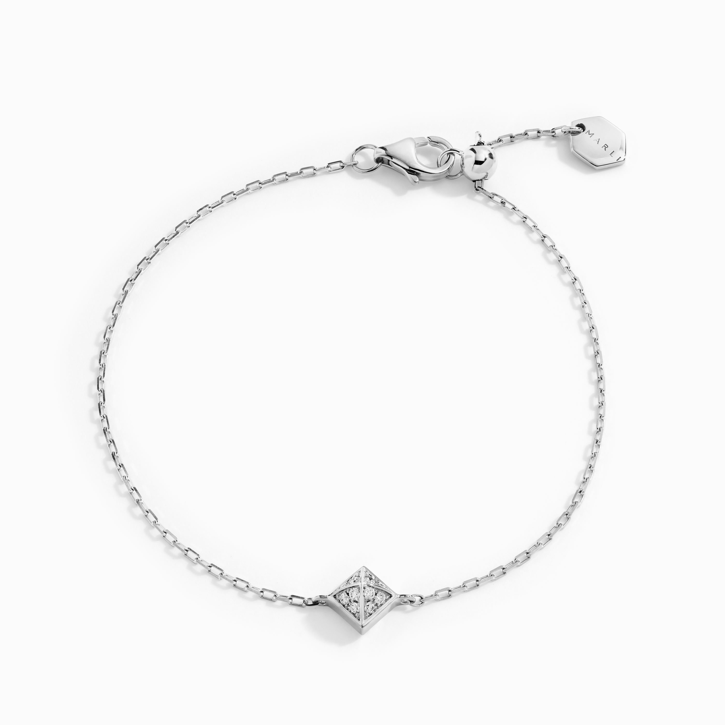 Cleo Lotus Full Diamond Pavé Chain Bracelet — фото 6