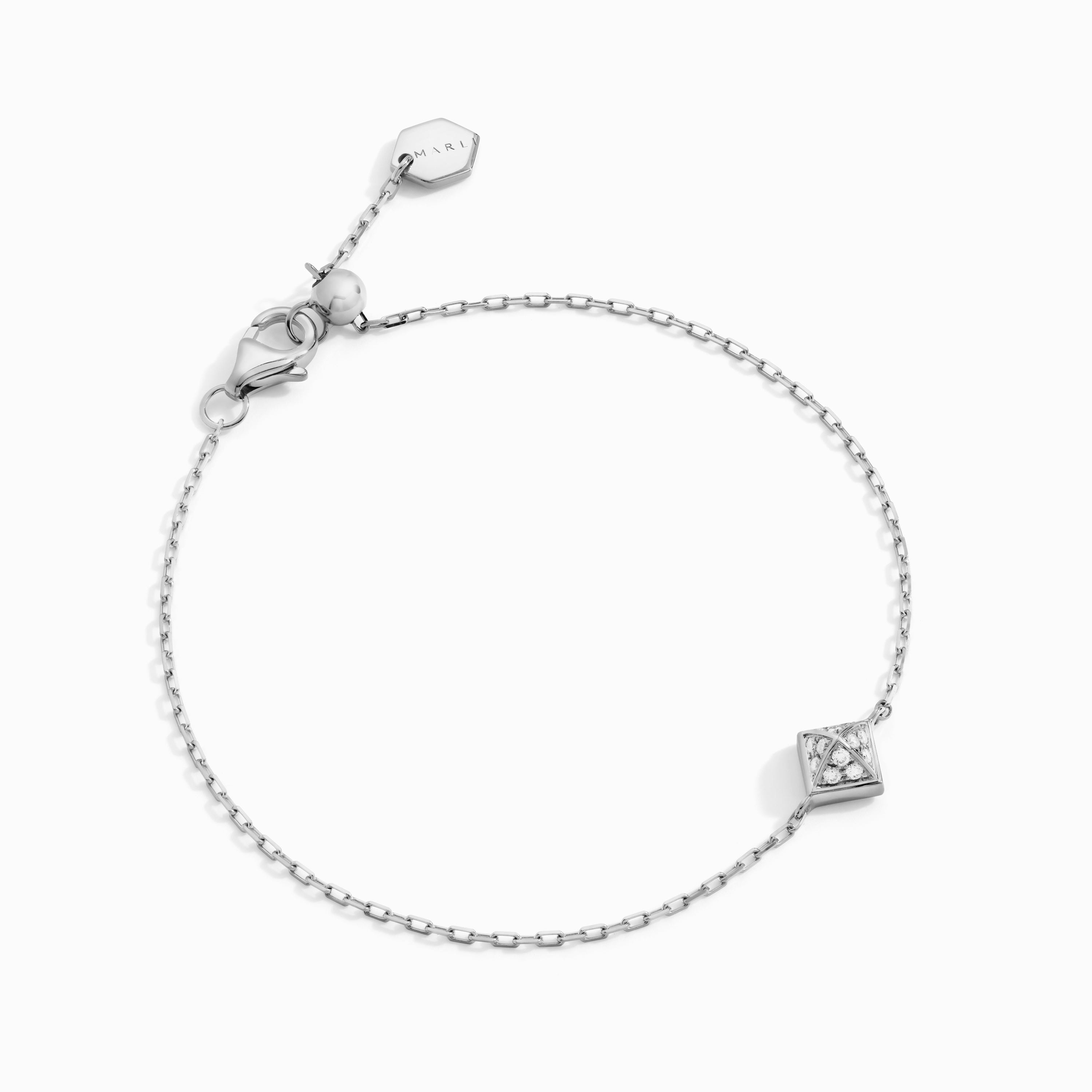 Cleo Lotus Full Diamond Pavé Chain Bracelet — фото 5