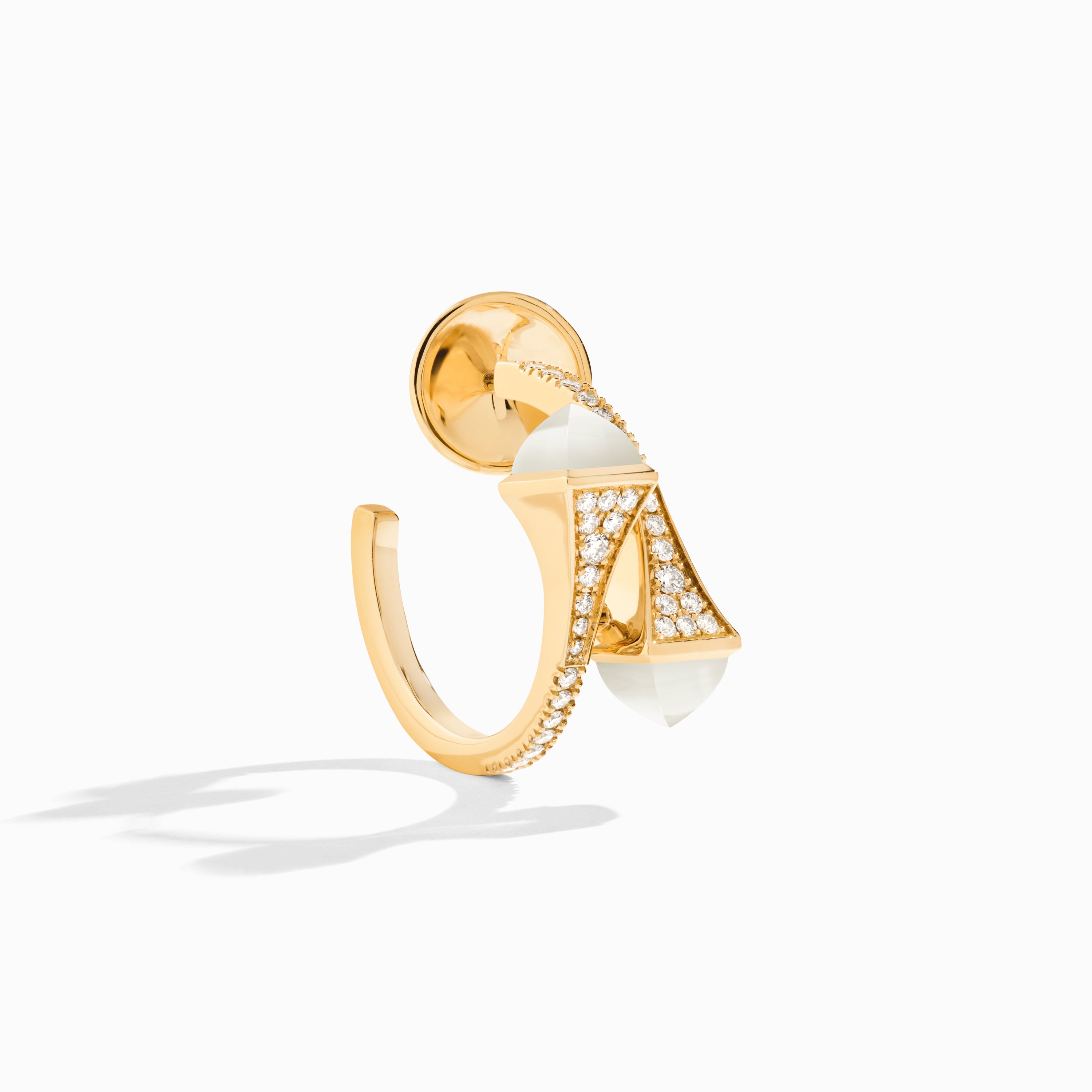 Cleo Diamond Open Hoop Earrings — фото 2