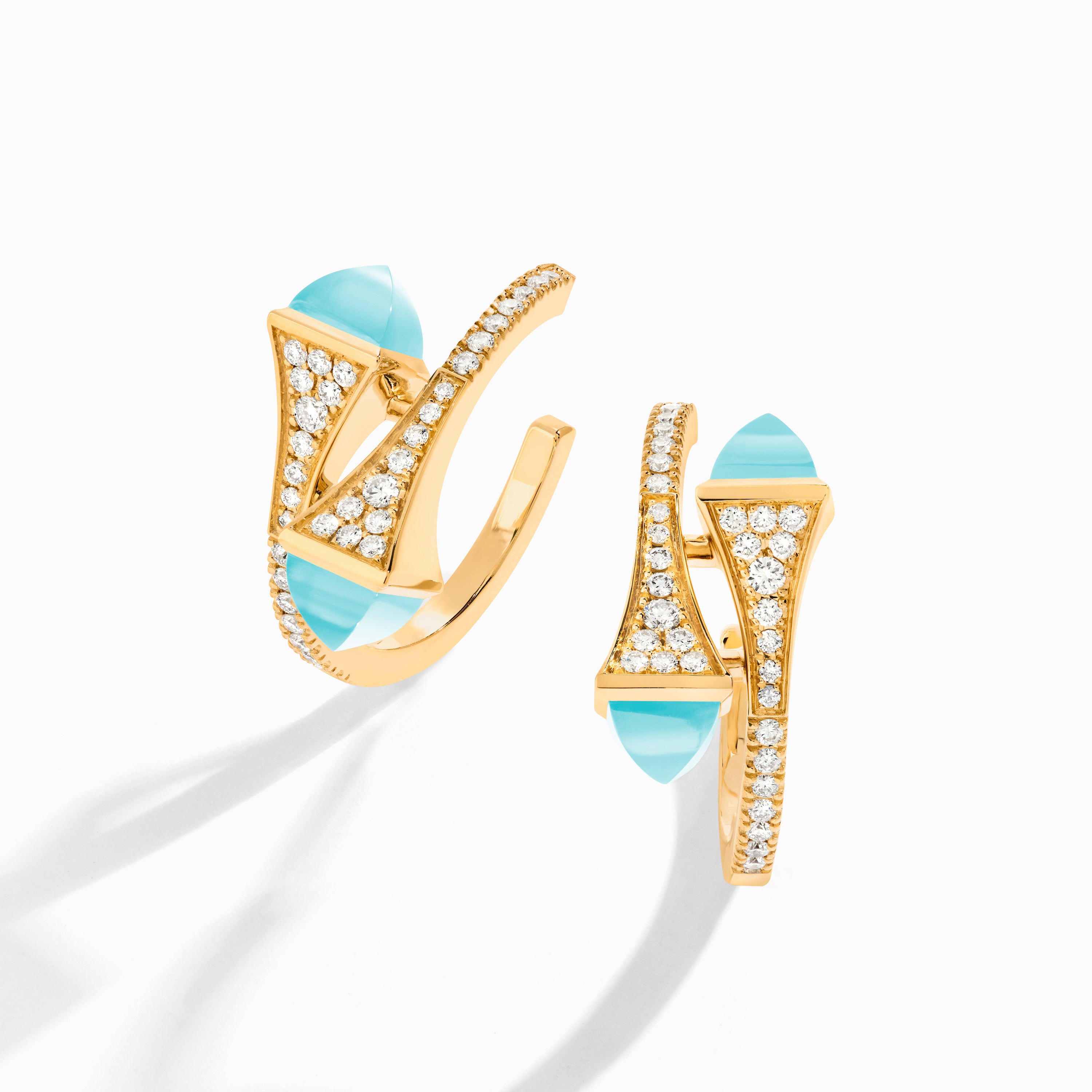 Cleo Diamond Open Hoop Earrings — фото 5