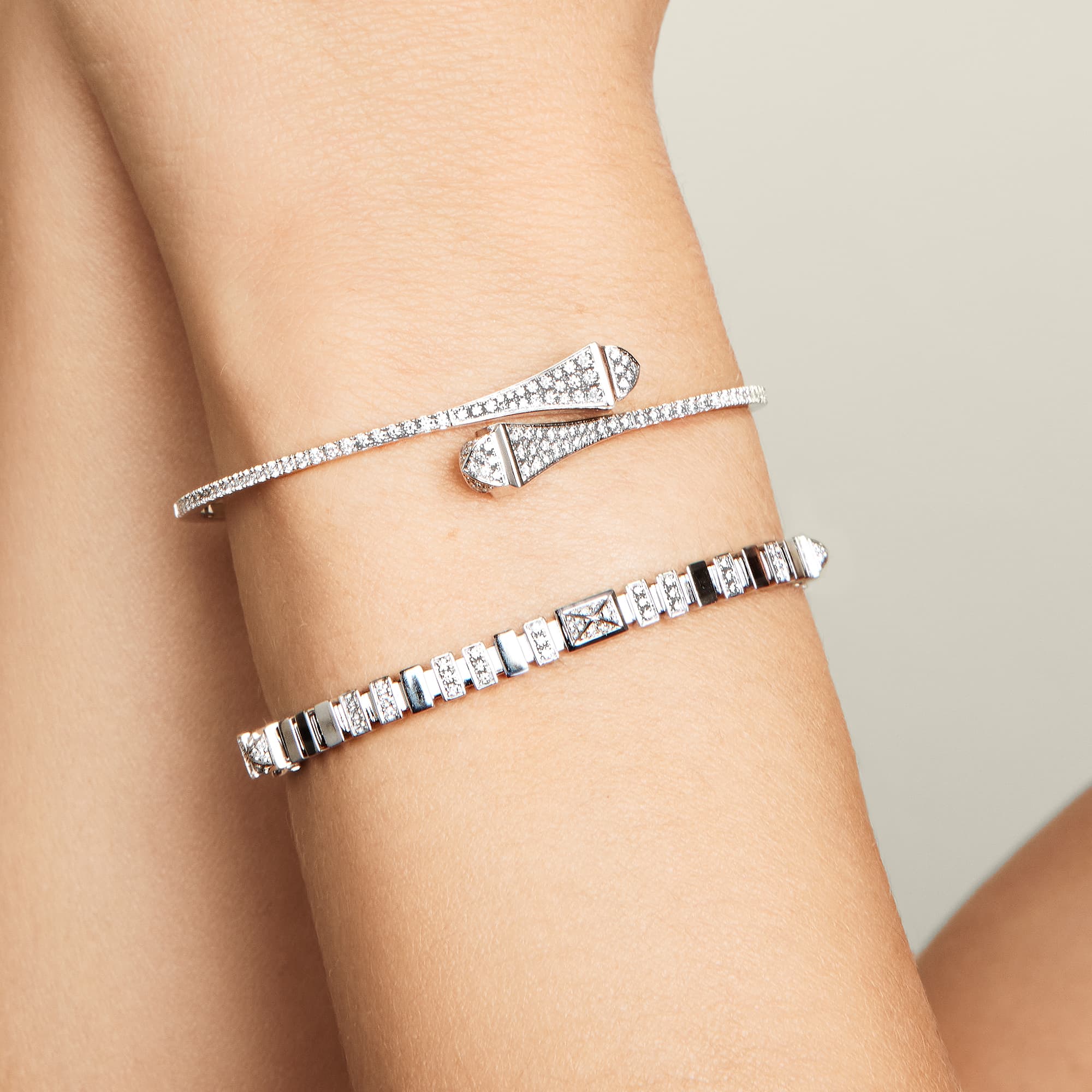 Cleo Full Diamond Midi Slip-On Bracelet — фото 15