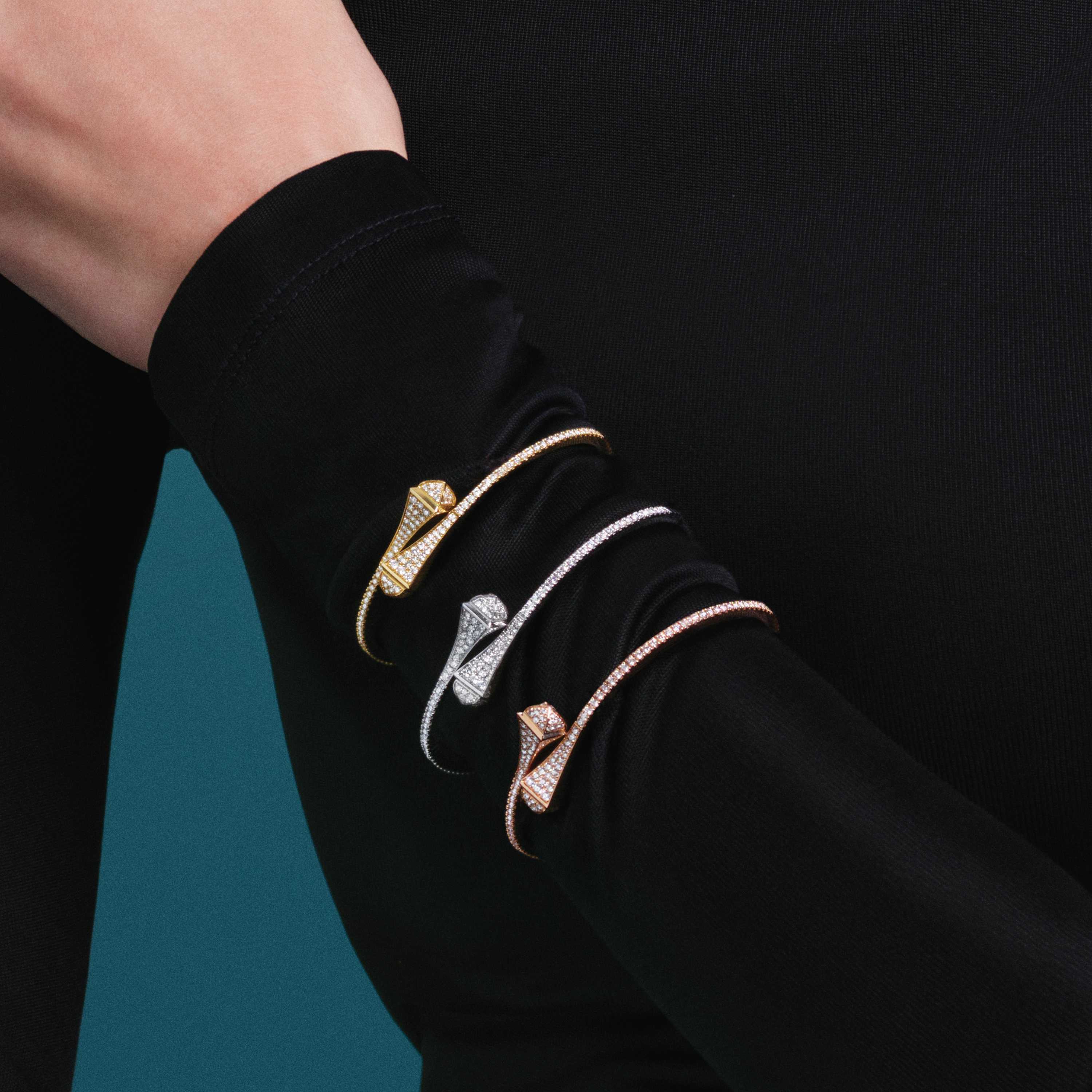 Cleo Full Diamond Midi Slip-On Bracelet — фото 16