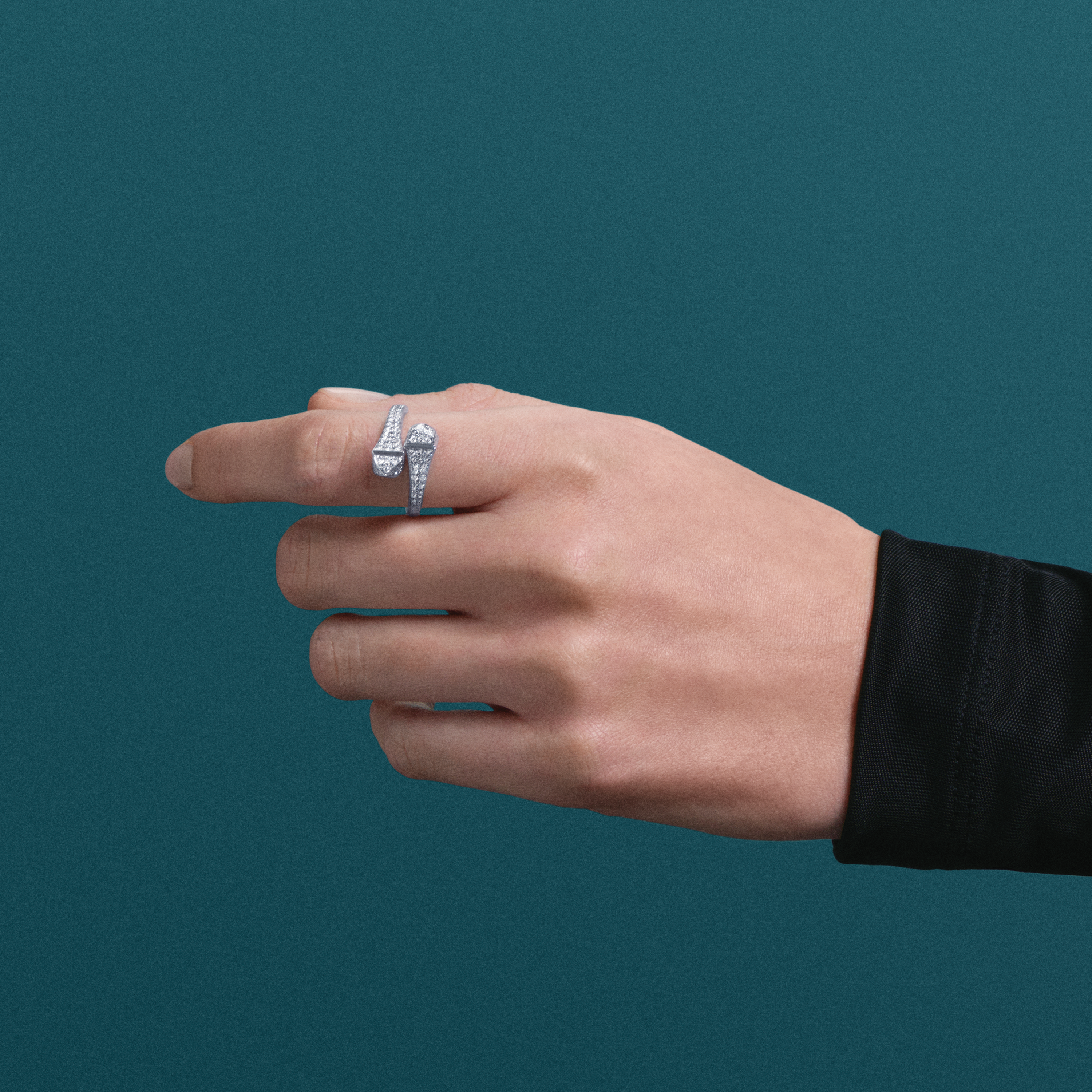 Cleo Full Diamond Midi Slim Ring — фото 16