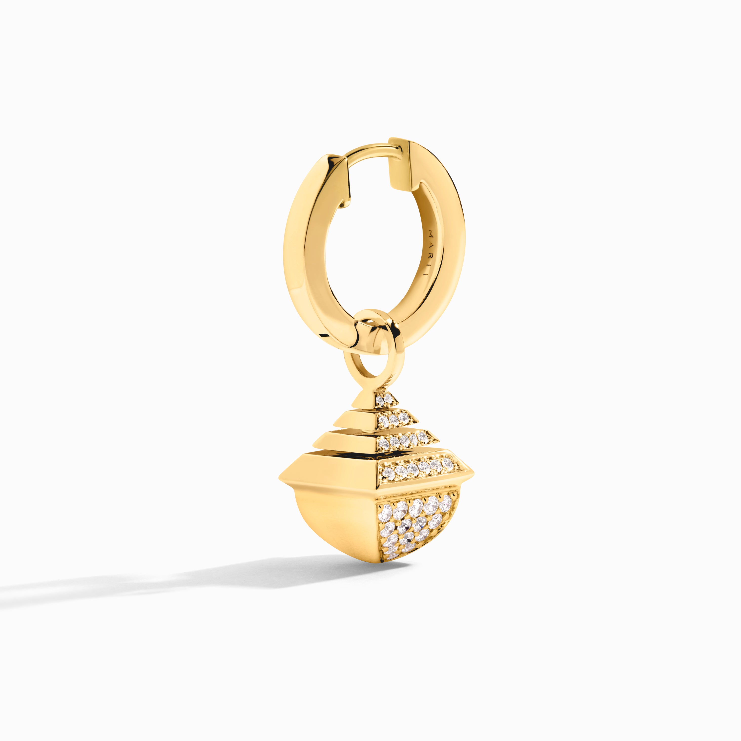 Cleo Rev Midi Full Diamond Drop Earrings — фото 3