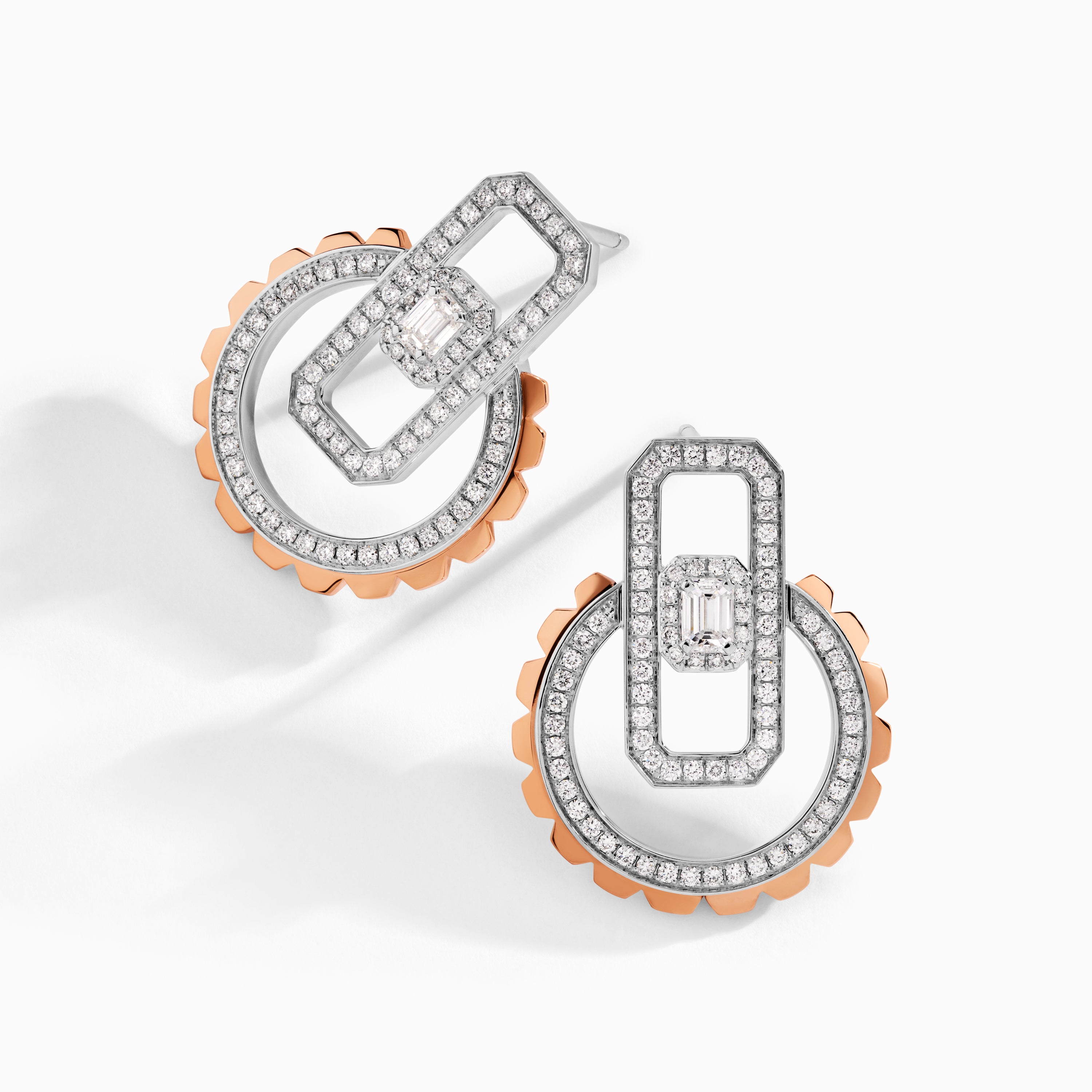 Empire Two-Tone Diamond Earrings — фото 1
